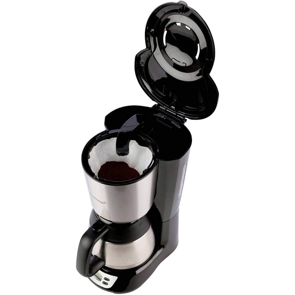 Korona 10332 macchina caffè combi 0,9 L 7 tazze nero acciaio