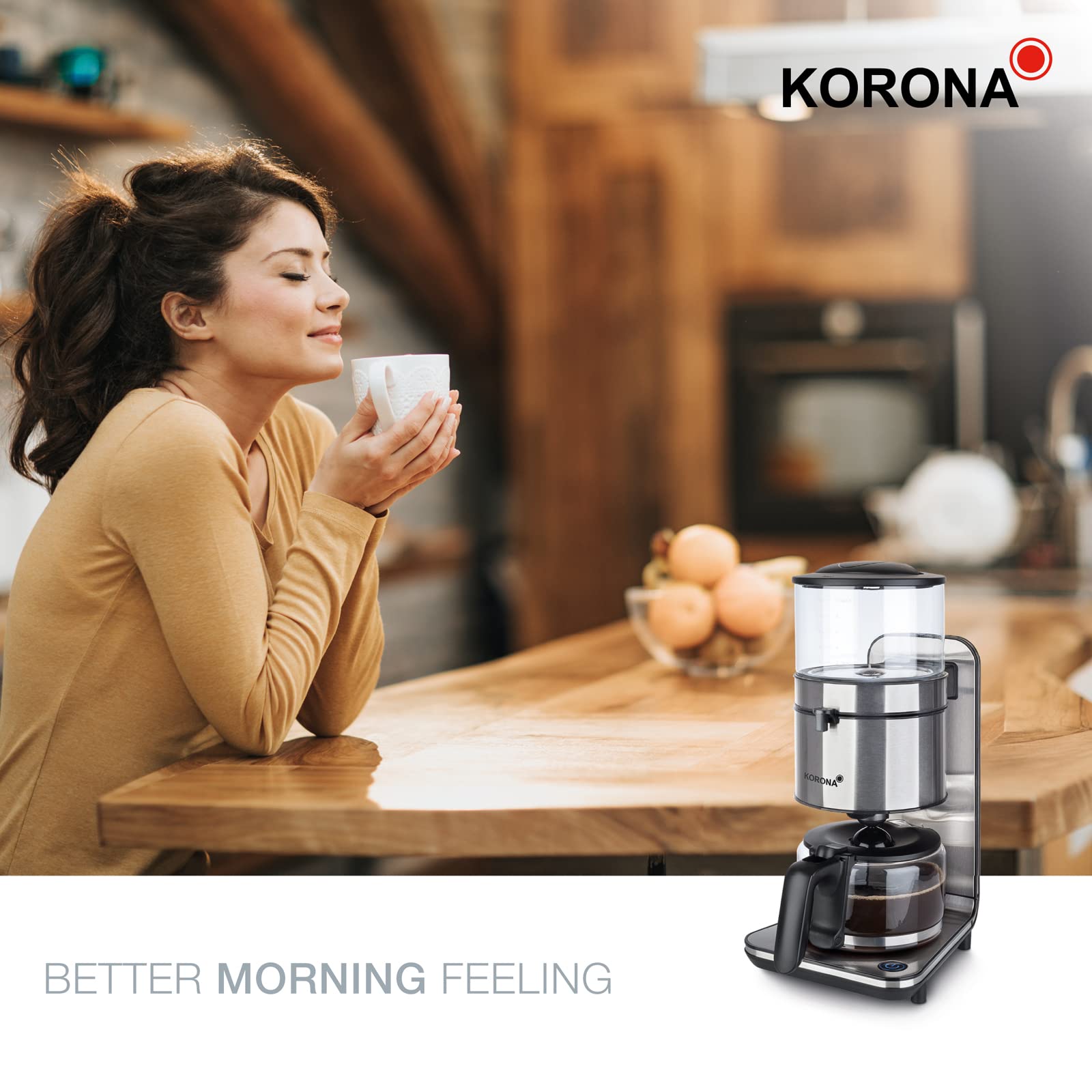 Korona 10295 macchina caffè filtro 1,25 l acciaio inox 10 tazze