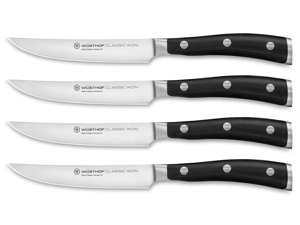 Wusthof Classic Ikon set coltelli bistecca 4 pz nero