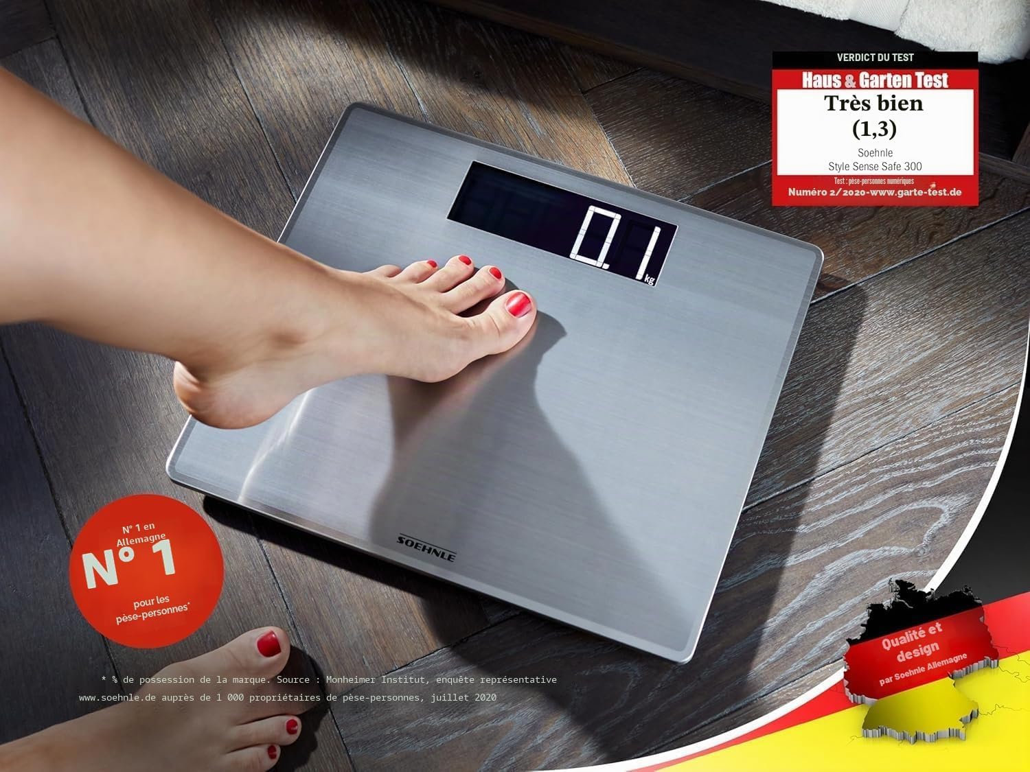 Soehnle Style Sense Safe 300 bilancia bagno 180 kg inox