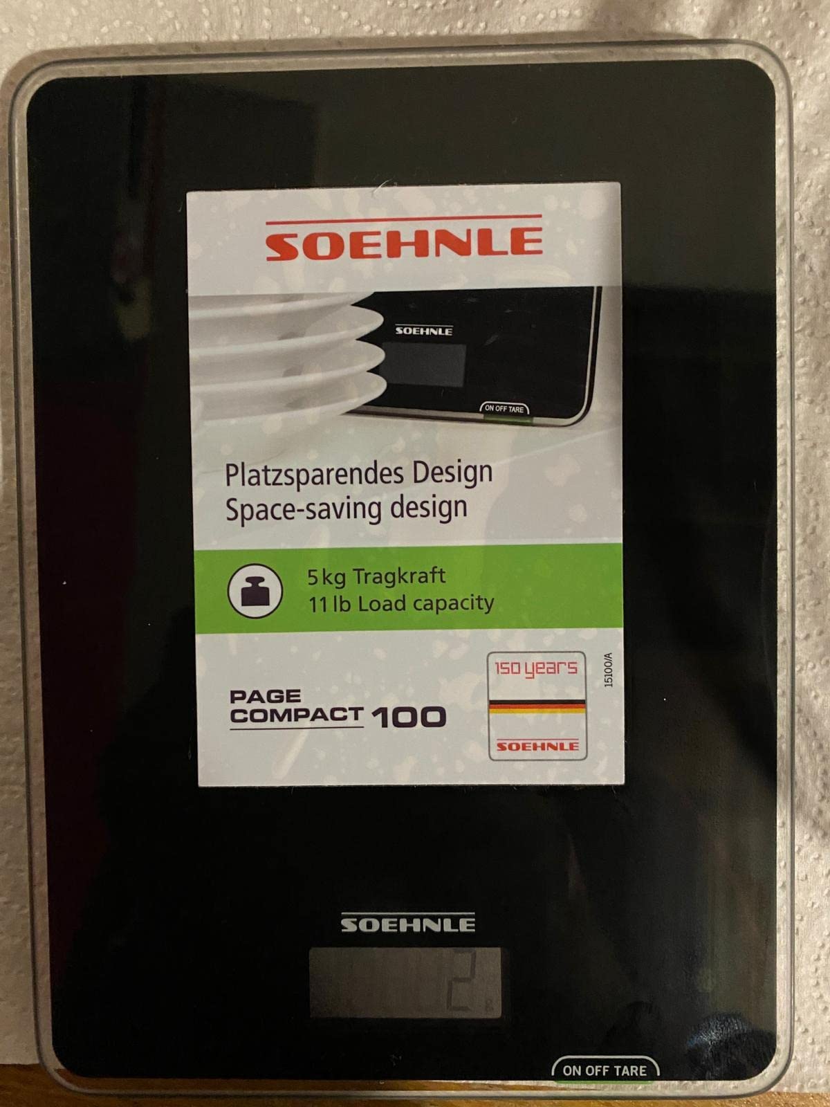 Soehnle Page Compact 300 Bilancia Cucina 5 kg Bianca