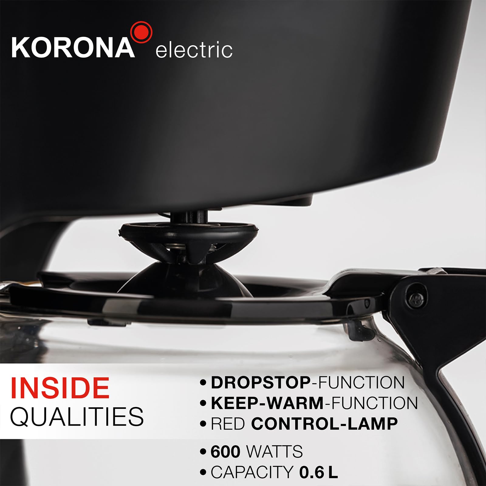 Korona 12011 Macchina Caffè Filtro Nero 5 Tazze 600W