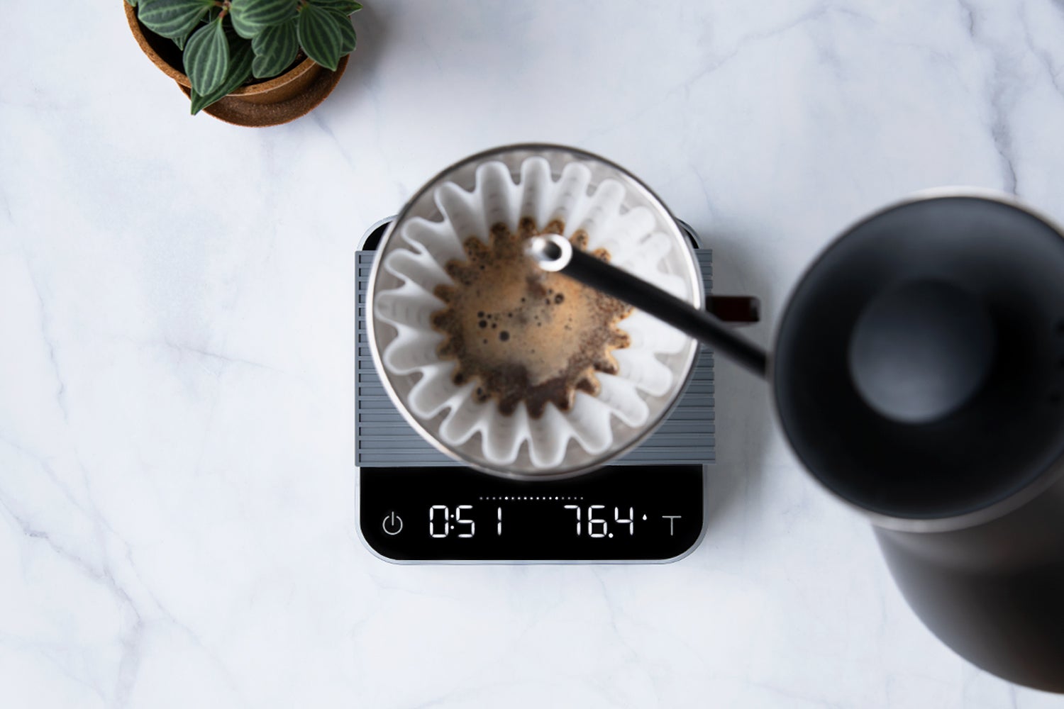 Acaia Pearl bilancia caffè nero intenso portata 2 kg