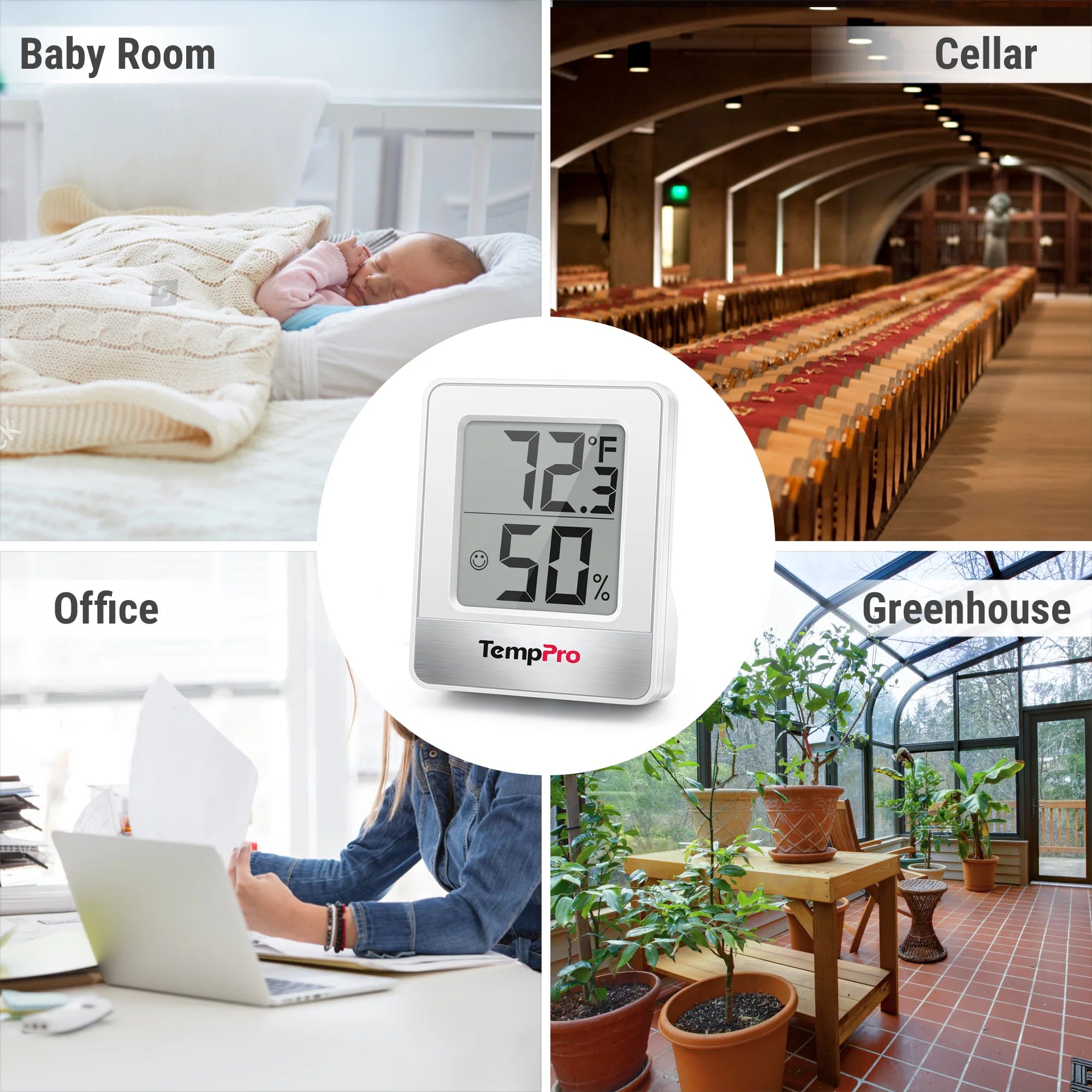 Temppro TempAir CORE TP49 termoigrometro bianco 1 pezzo preciso