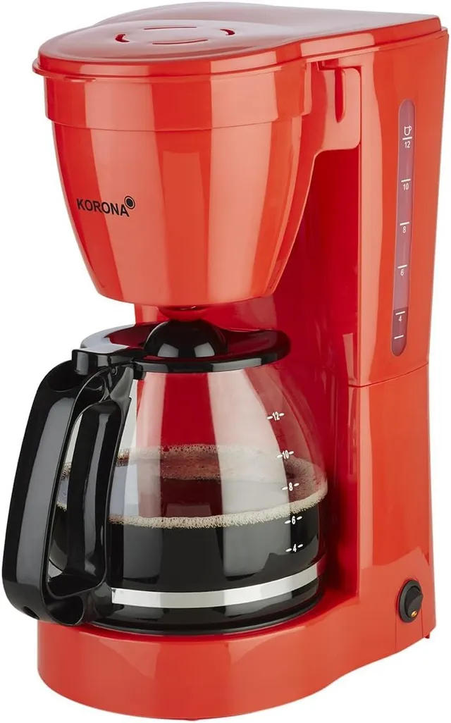 Korona 10117 Macchina Caffè Filtro 1,5 L Rossa 12 Tazze