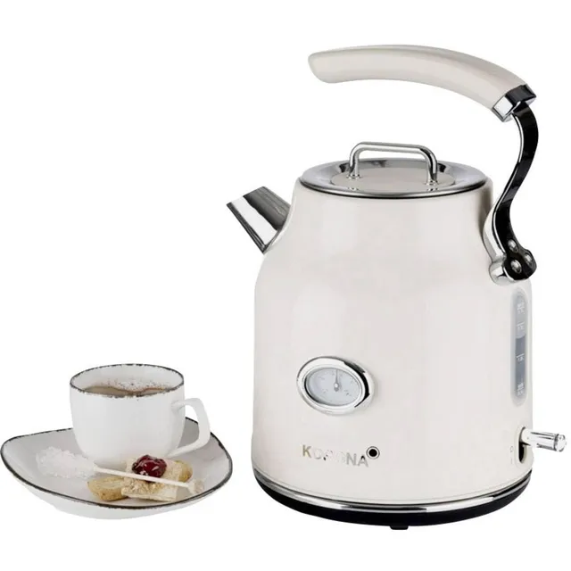 Korona 20666 Bollitore Elettrico Retrò Crema 1,7 L 2200W