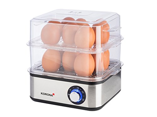 Korona 25303 Cuociuova a Vapore Acciaio Inox 16 Uova