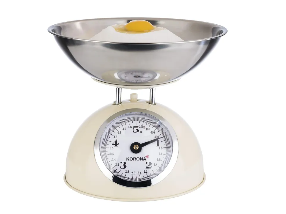 Korona Retro Bilancia Cucina Meccanica Crema 5 kg