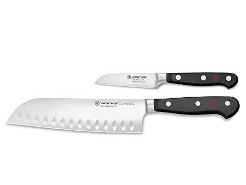 Wüsthof Classic Set 2 Coltelli Santoku + Spelucchino Forgiati
