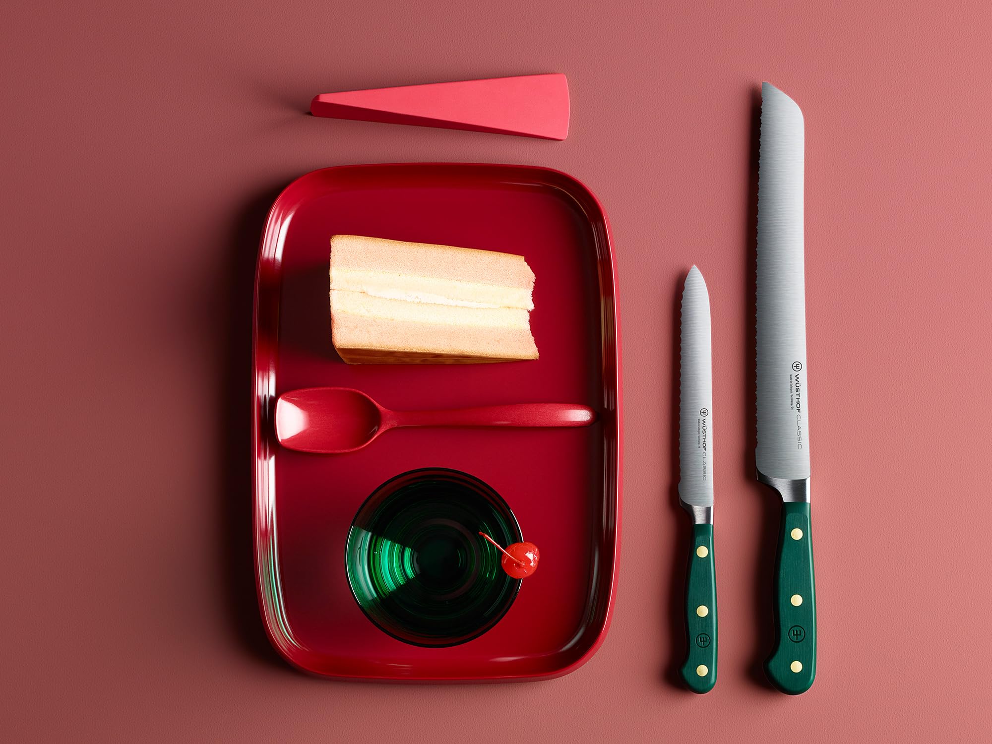 Wüsthof Classic coltello salame 14 cm verde seghettato