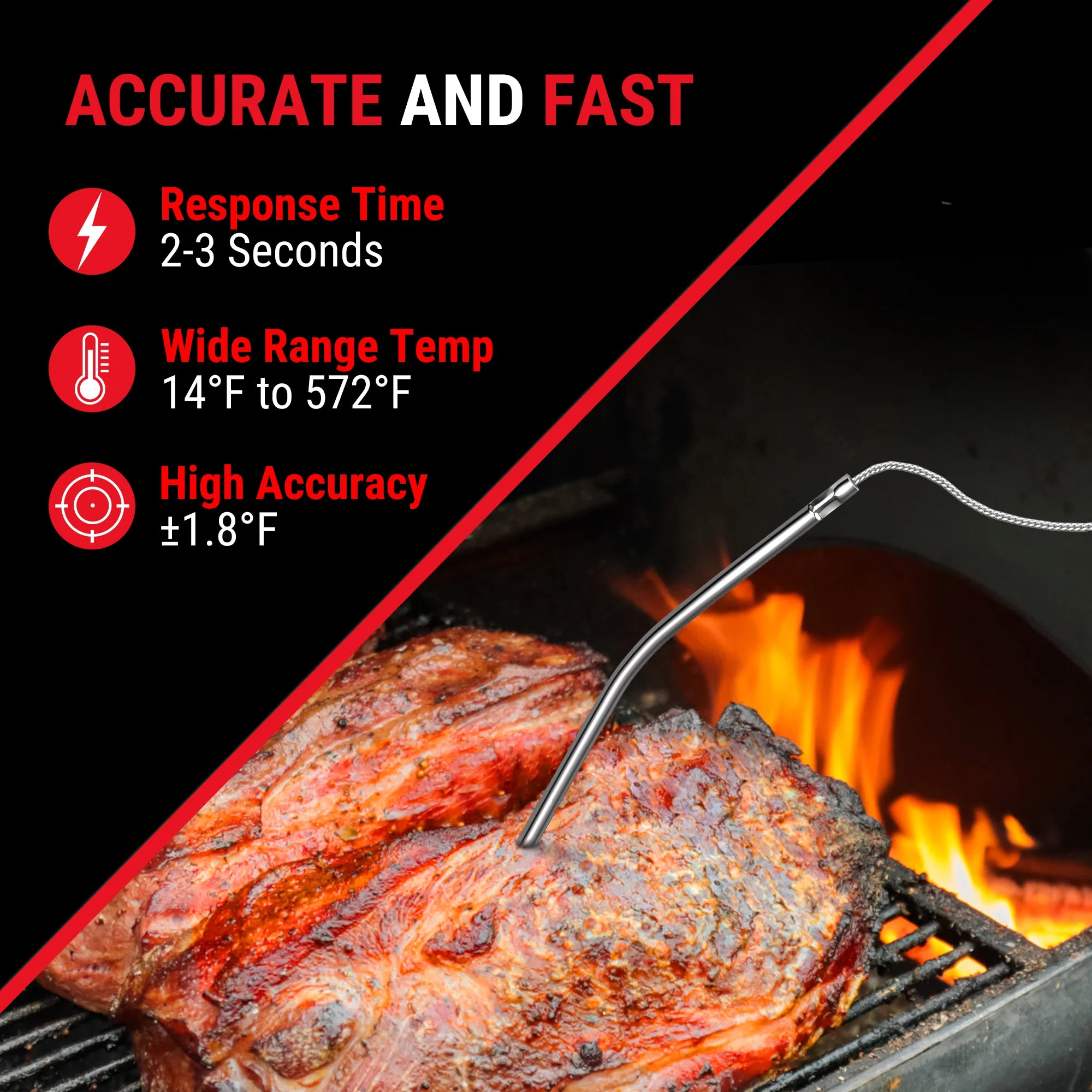 TempPro TP716 Termometro Carne Forno con Sonda e Timer