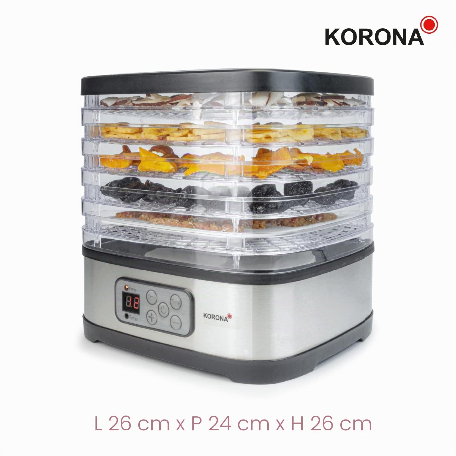 Korona 57011 Essiccatore Alimenti 5 Ripiani 35-70°C Timer
