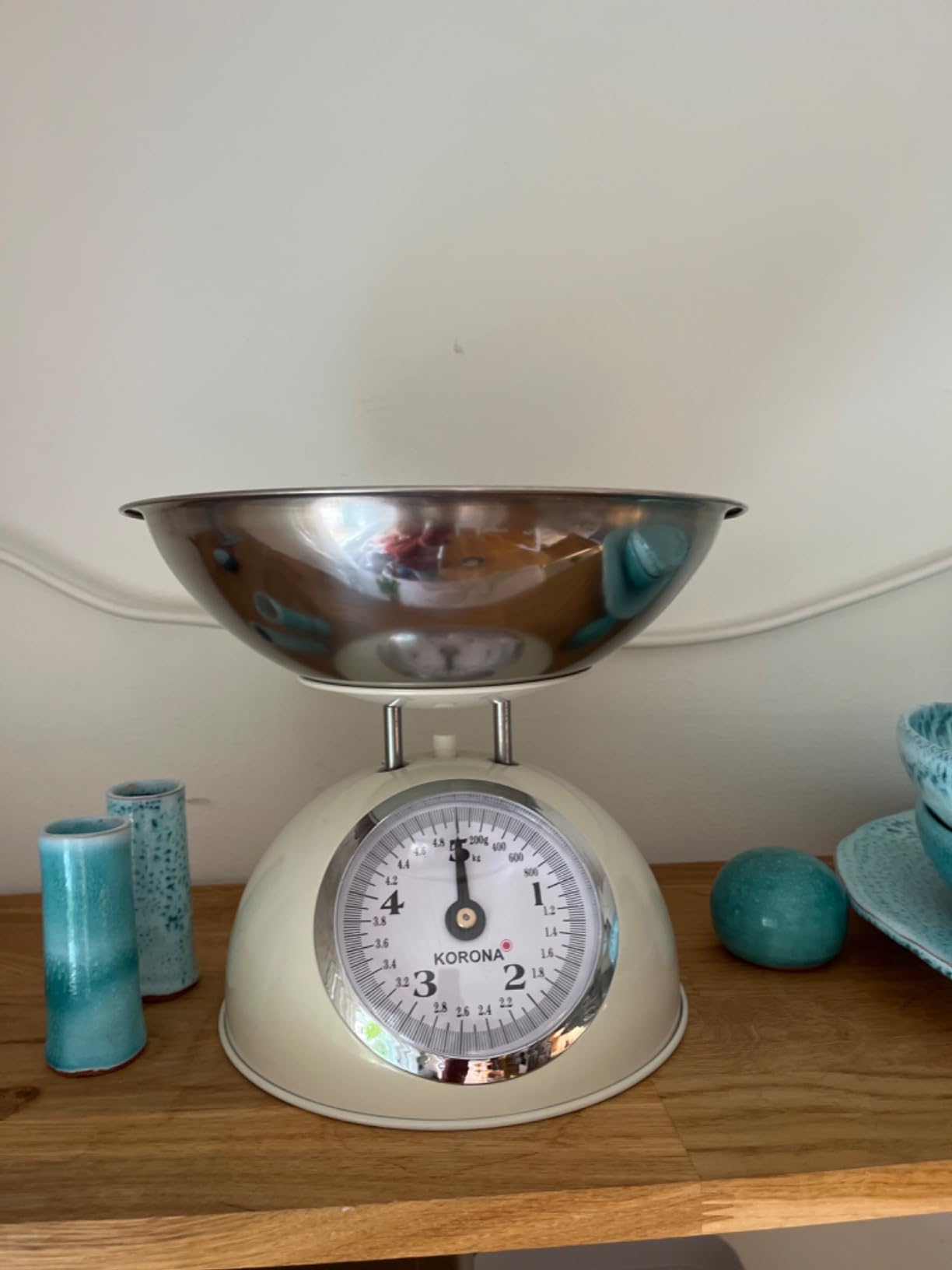Korona Retro Bilancia Cucina Meccanica Crema 5 kg
