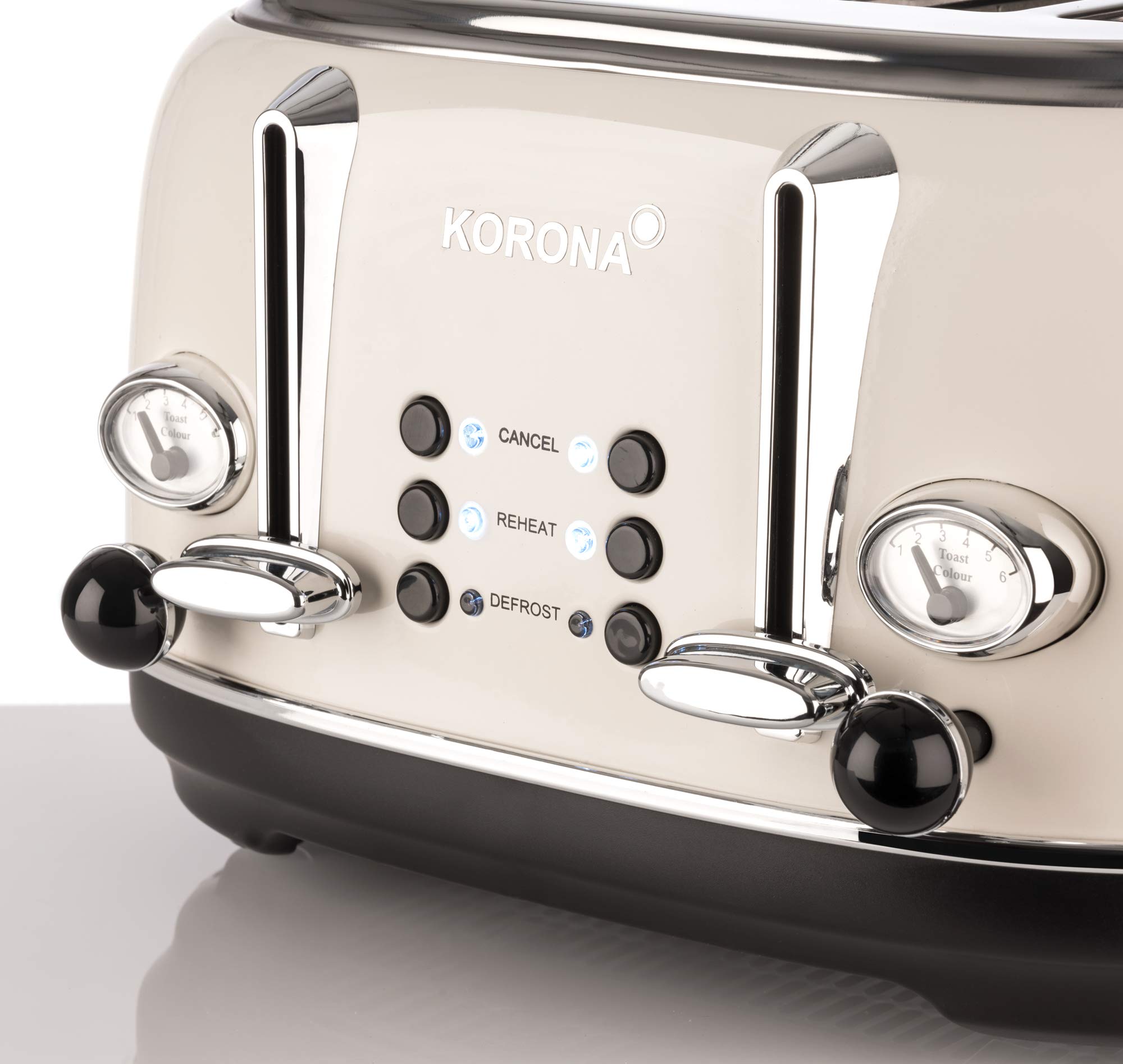 Korona 21676 Tostapane 4 Fette Crema con Scongelamento