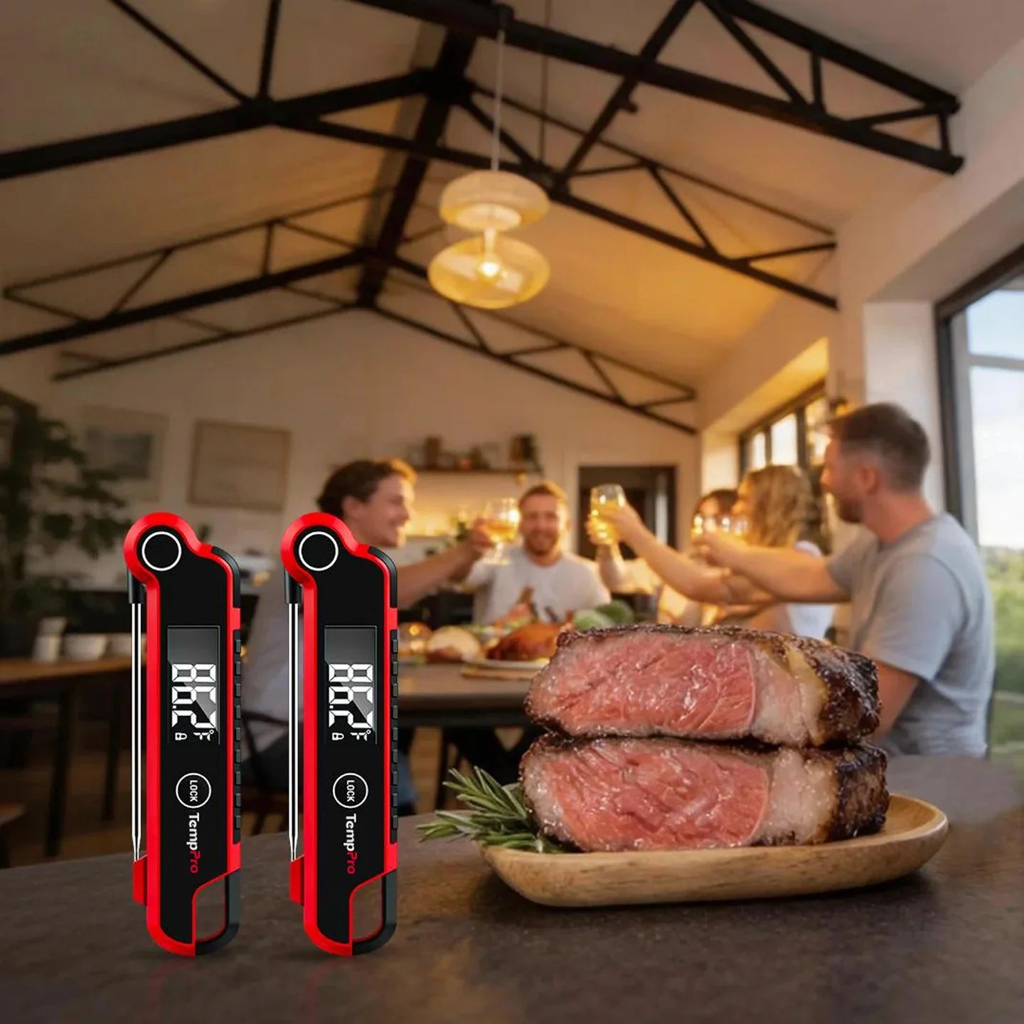 TempPro TP620 termometro carne istantaneo 2 pezzi impermeabile