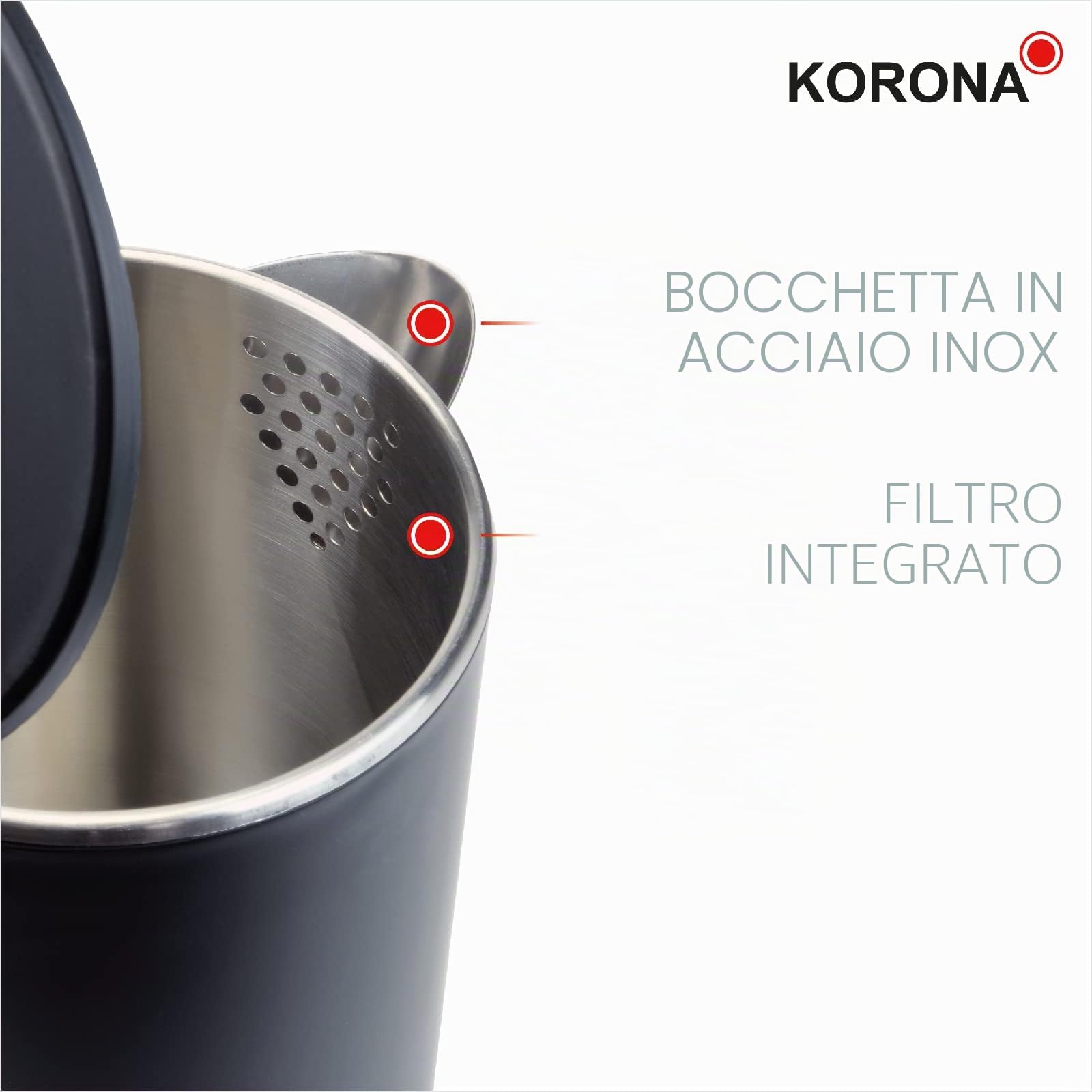 Korona 20119 Bollitore Doppia Parete 1 L Cool Touch