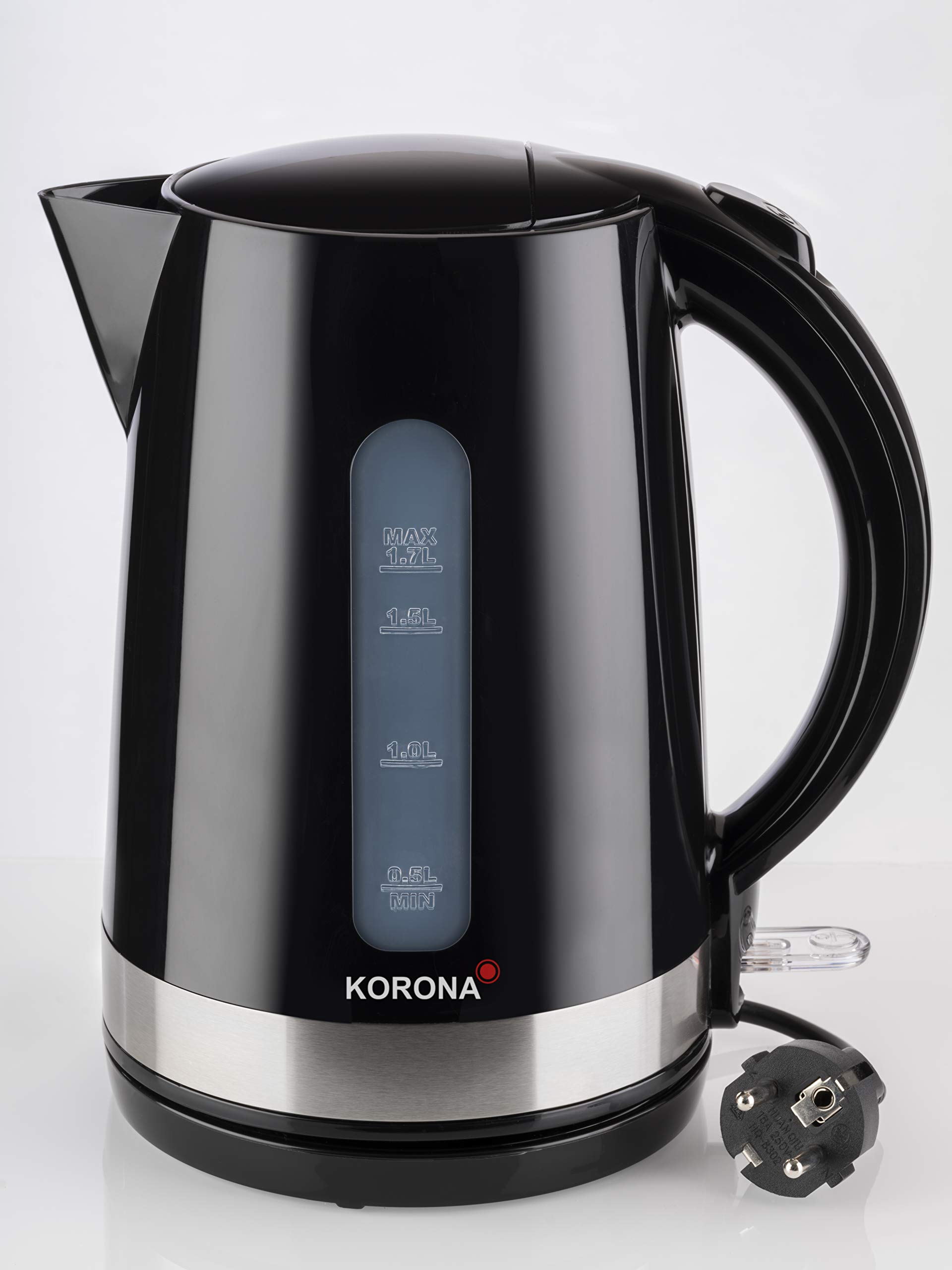 Korona 20232 Bollitore Elettrico 1,7 L Nero 2200W Acciaio