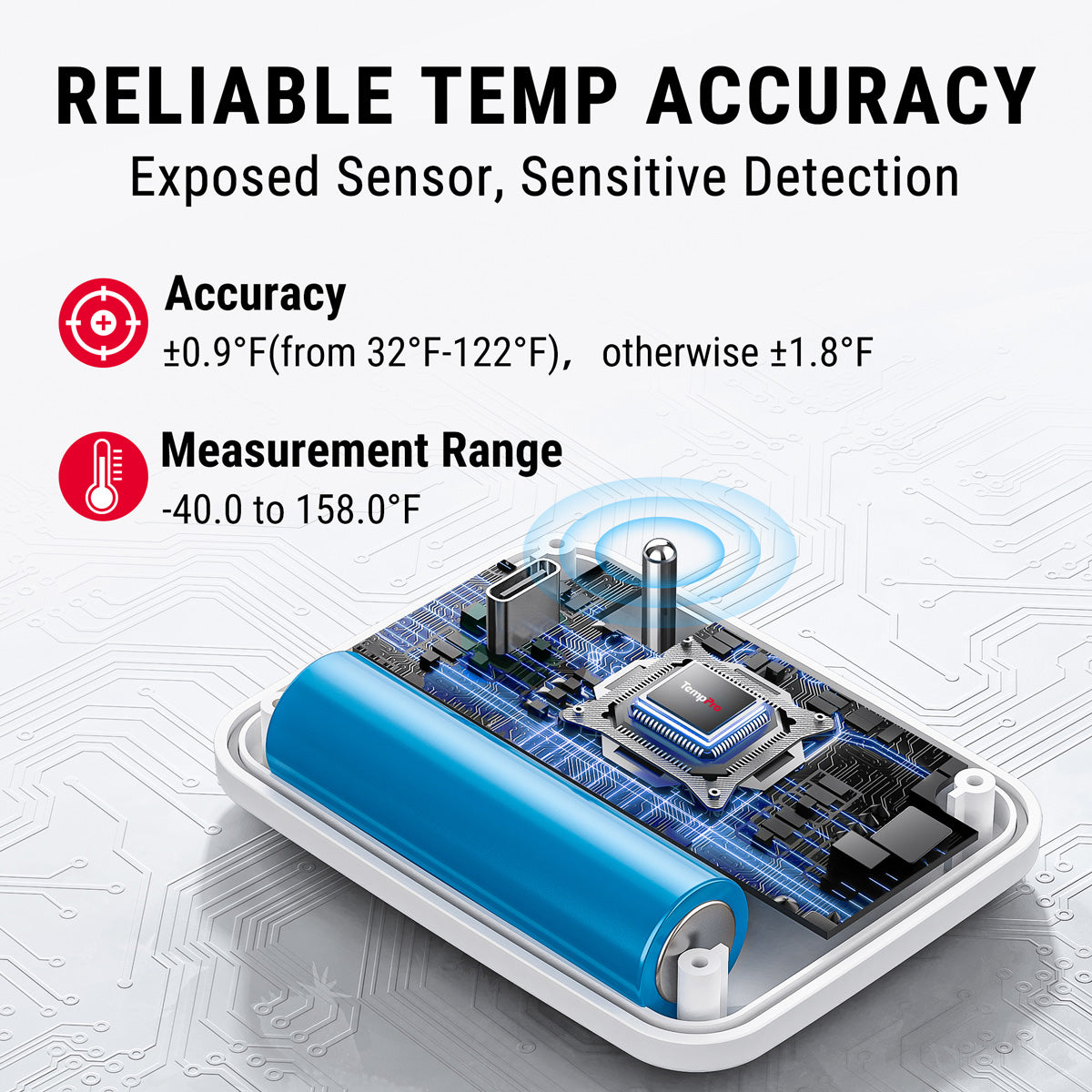 TempPro TP210B termometro frigorifero wireless doppio sensore