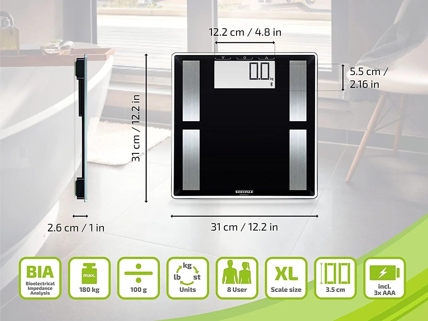 Soehnle Shape Sense Connect 50 bilancia pesapersone BIA