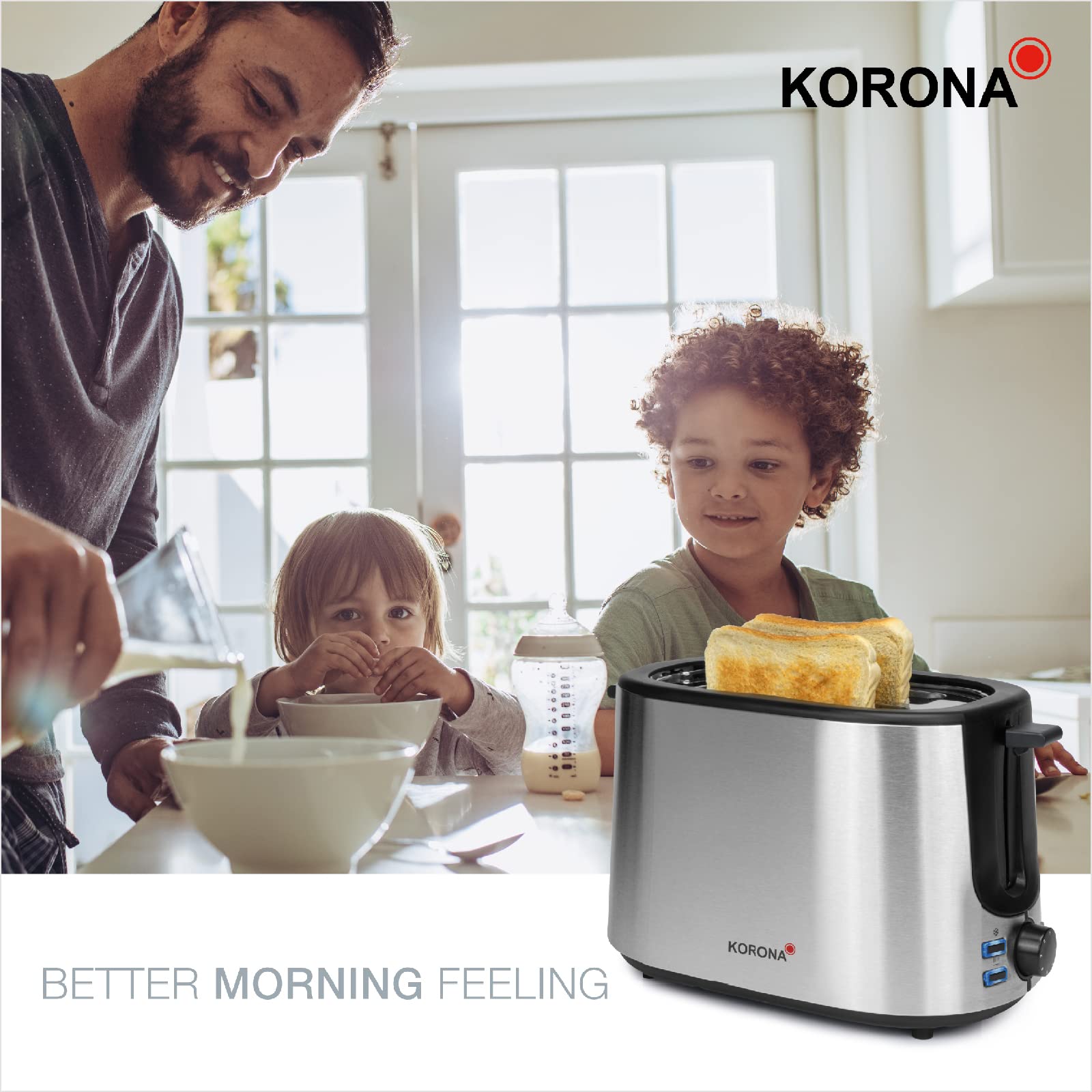 Korona 21255 Tostapane 2 Fette Acciaio Inox