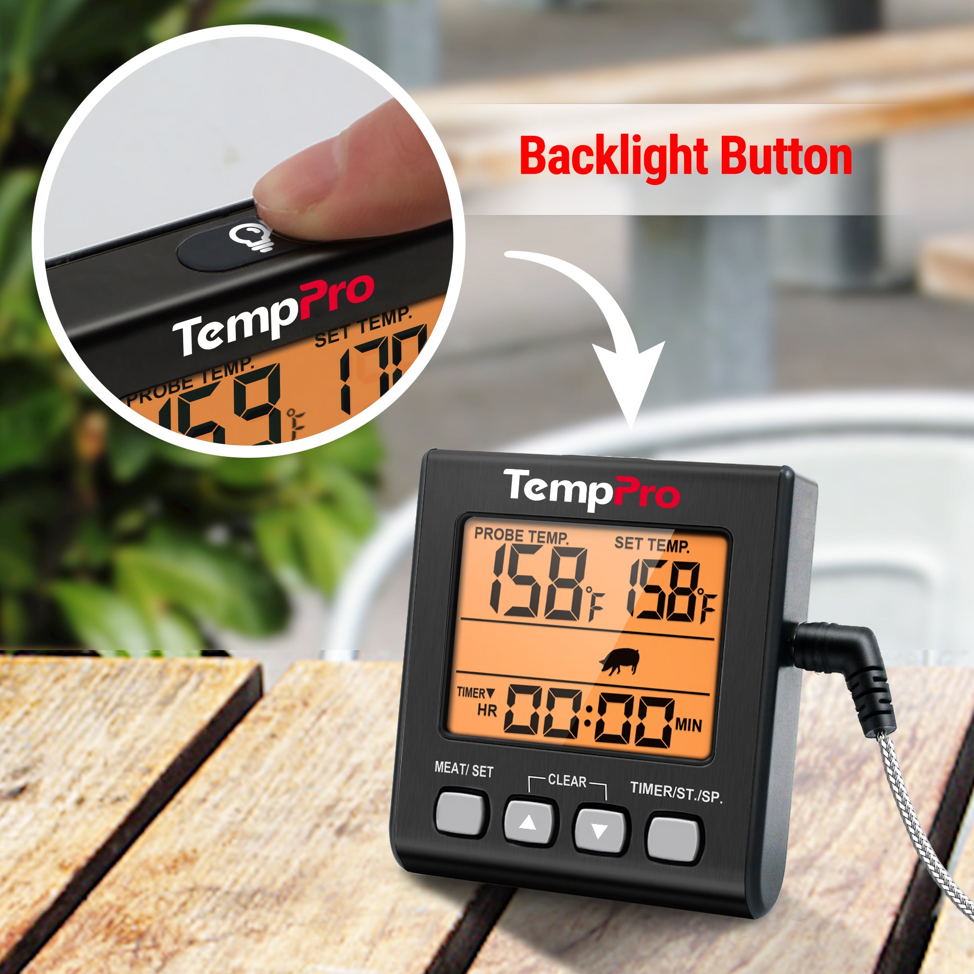 Temppro TP16SW termometro carne forno e timer