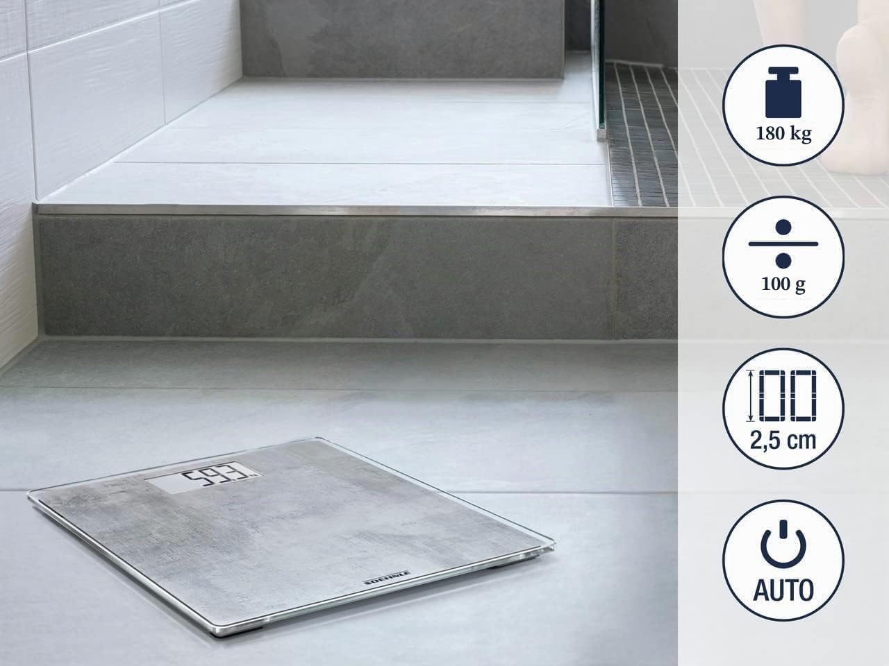 Soehnle Style Sense Compact 300 Bilancia Grigio Cemento
