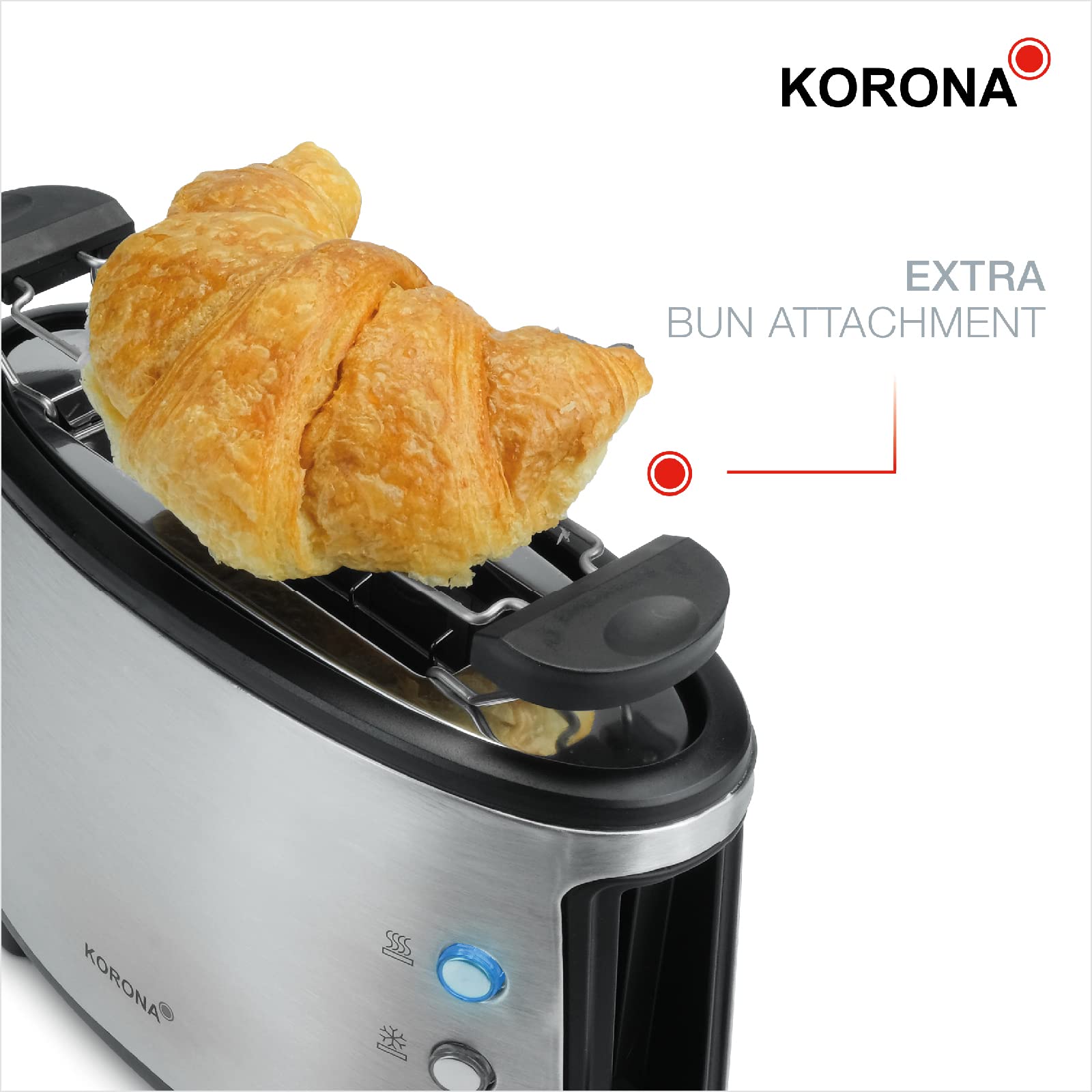 Korona 21304 Tostapane Singolo 1 Fetta Inox 550W