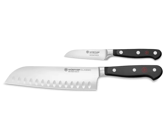 Wüsthof Classic Set 2 Coltelli Santoku + Spelucchino Forgiati