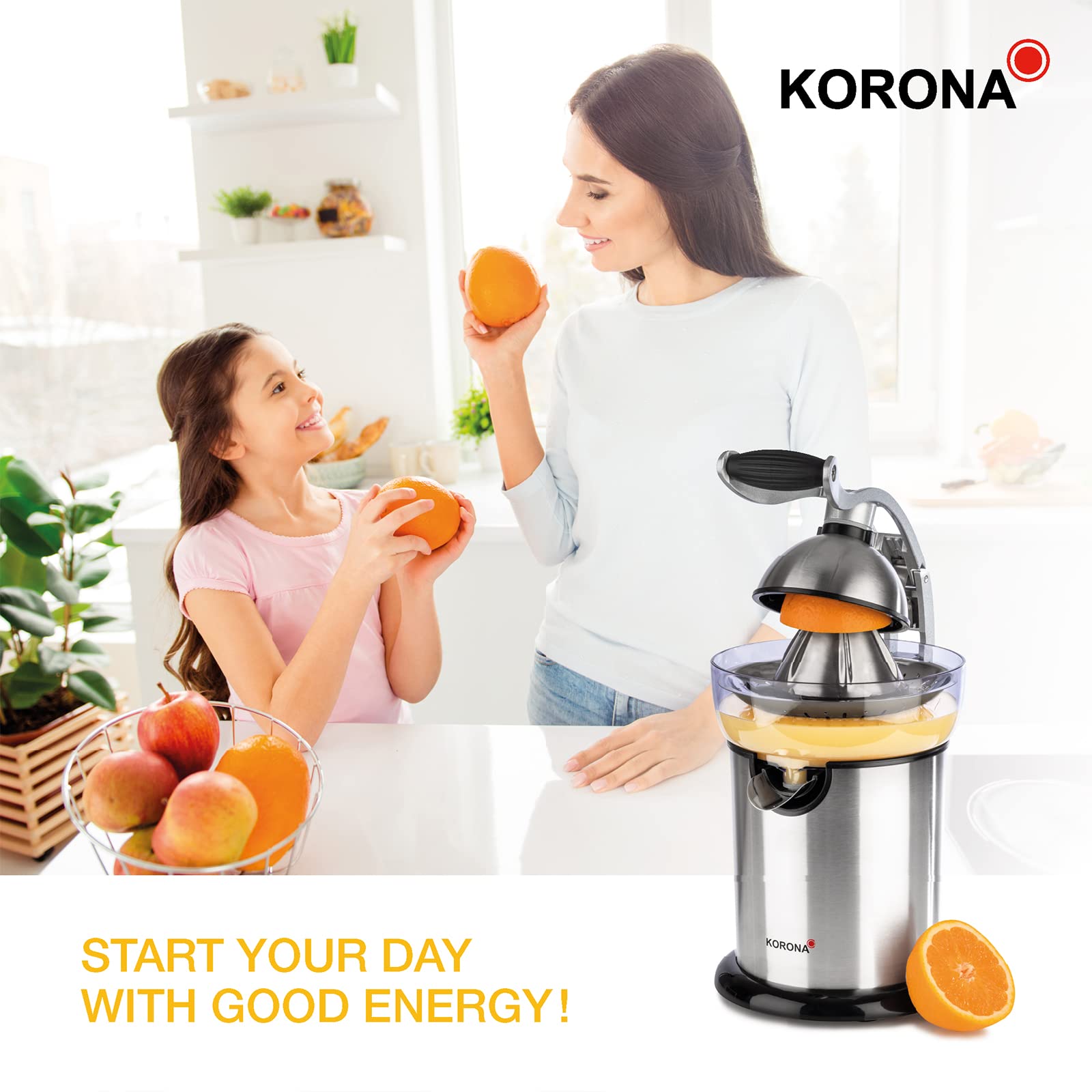 Korona 27050 Spremiagrumi Elettrico 130W Acciaio Inox