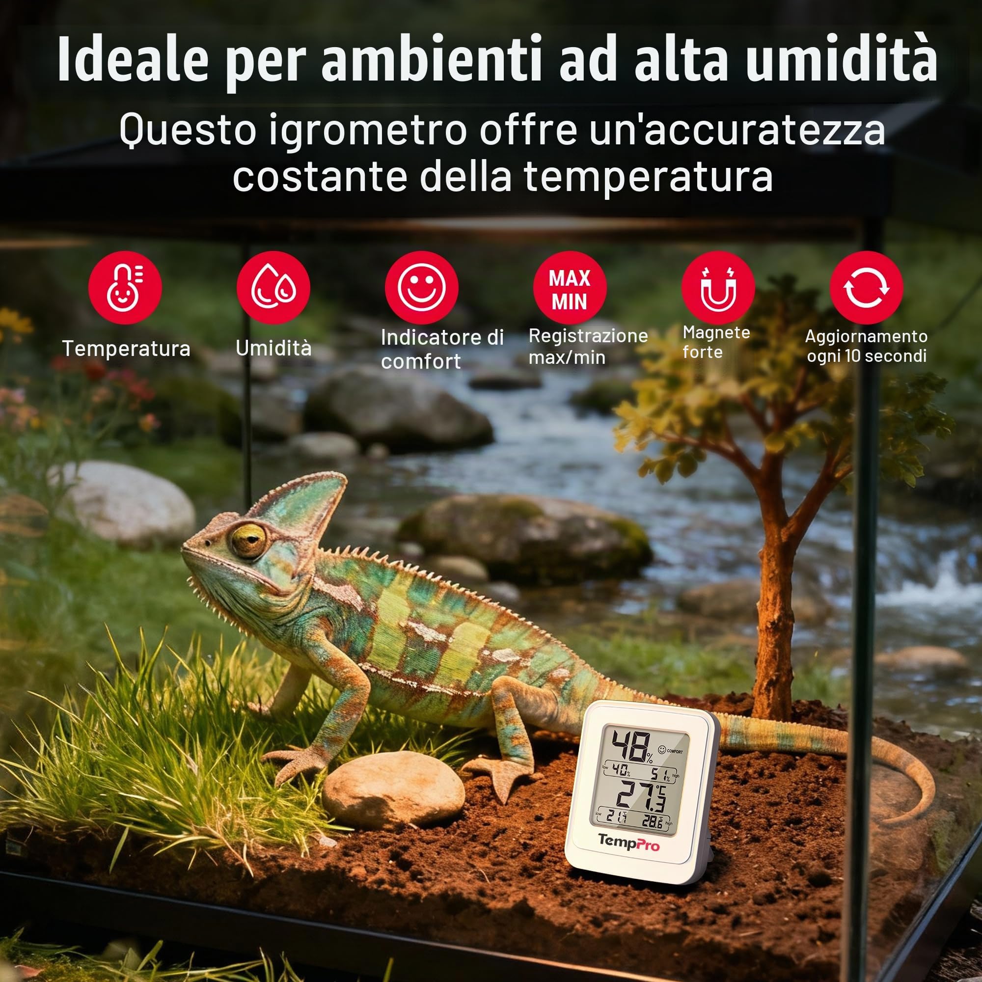 ThermoPro TP150 Termoigrometro Digitale 2 Pezzi