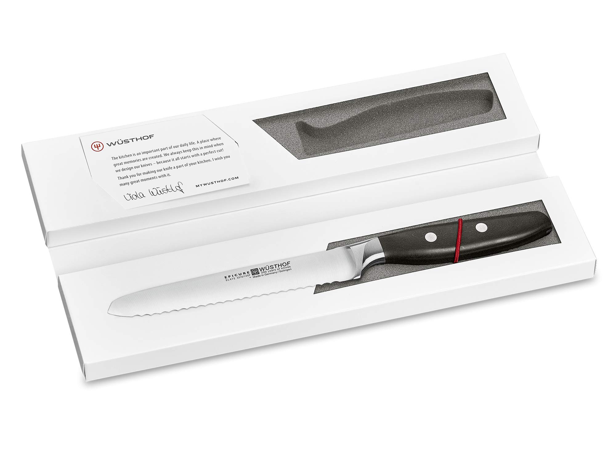 Wusthof Epicure Slate coltello salame 14 cm seghettato