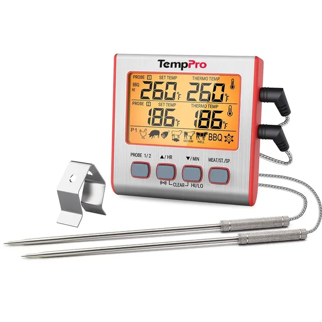 TempPro TP17W Termometro Carne Doppia Sonda Timer