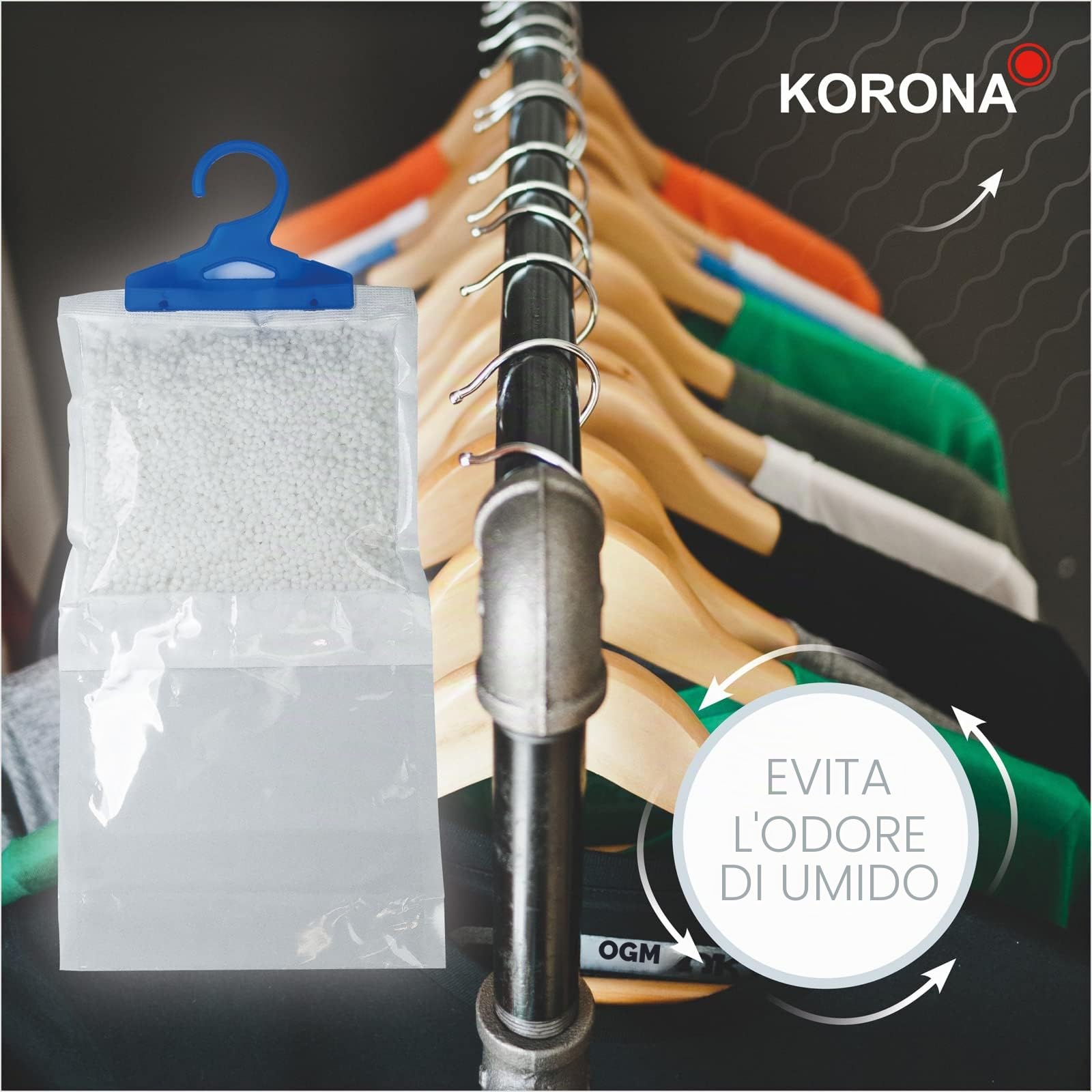 Korona 82152 sacchetti deumidificatori armadio 9 pezzi
