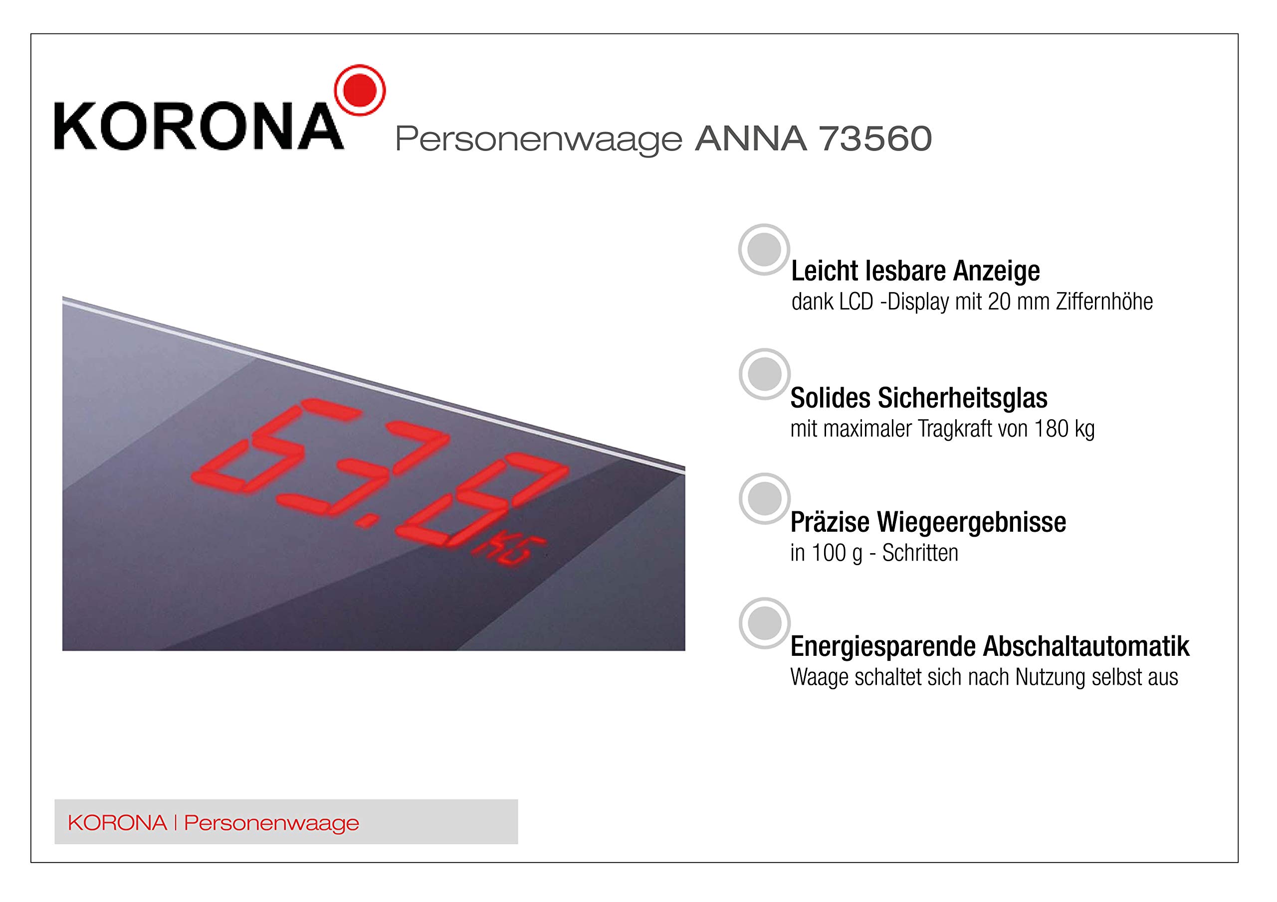 Korona Anna 73560 bilancia pesapersone 180 kg digitale