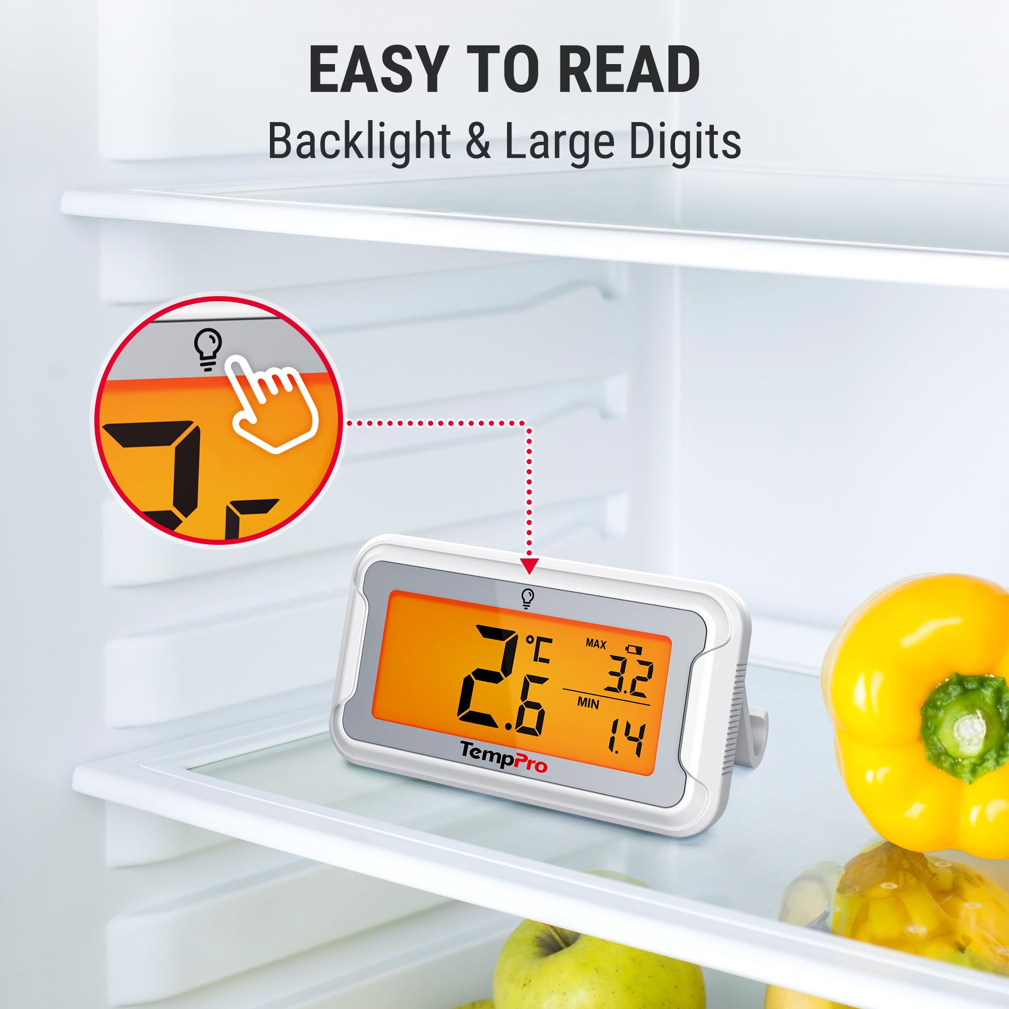TempPro TP110 Termometro Frigo Freezer -30/50°C 1 Pezzo