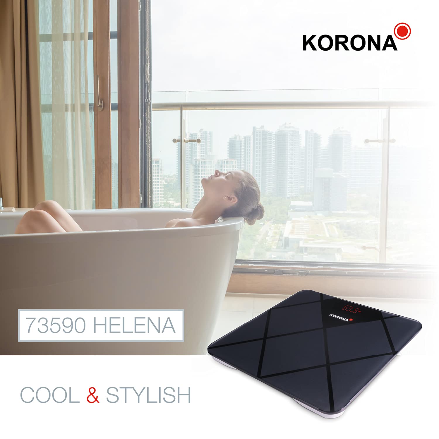 Korona Helena 73590 bilancia pesapersone nera 180 kg