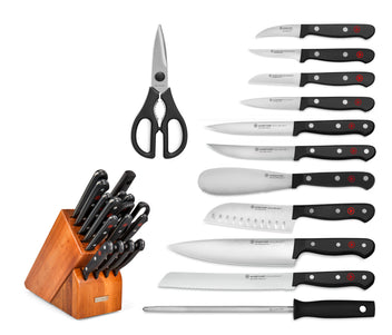 Wusthof Gourmet Set Coltelli Ceppo 16 Pezzi Acacia