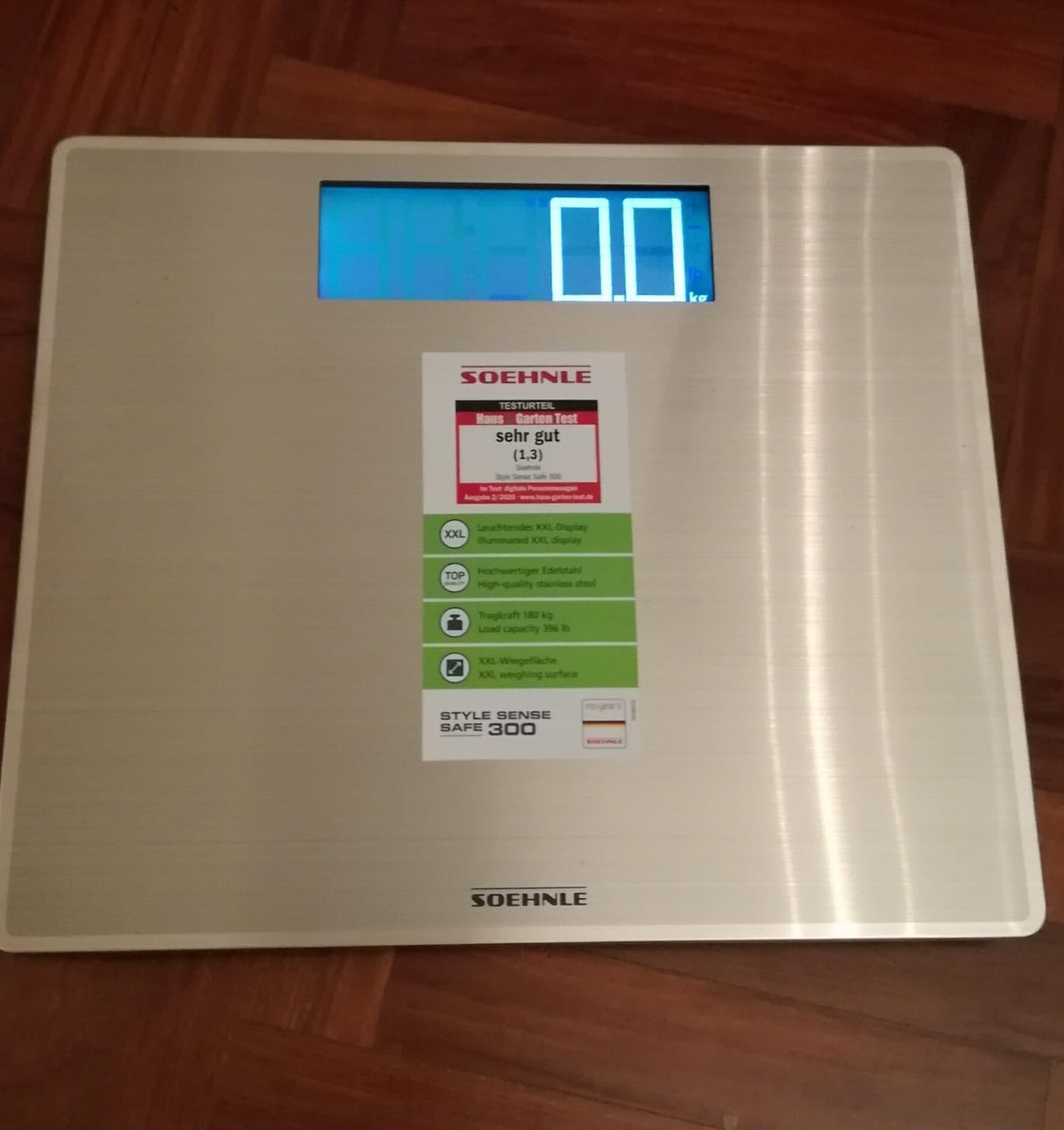 Soehnle Style Sense Safe 300 bilancia bagno 180 kg inox