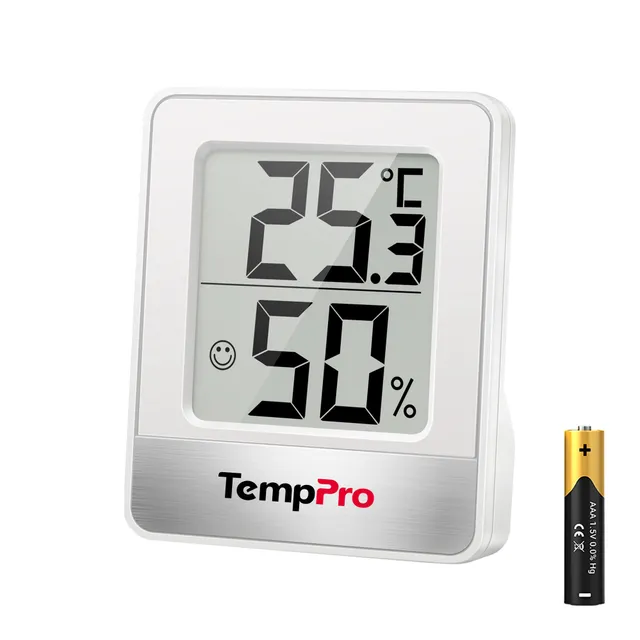 TempPro TP49 termoigrometro digitale bianco sensore comfort
