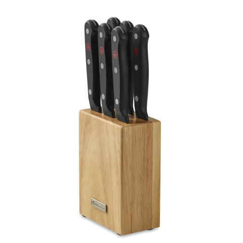 Wüsthof Gourmet Set Coltelli Bistecca 7 Pezzi con Ceppo