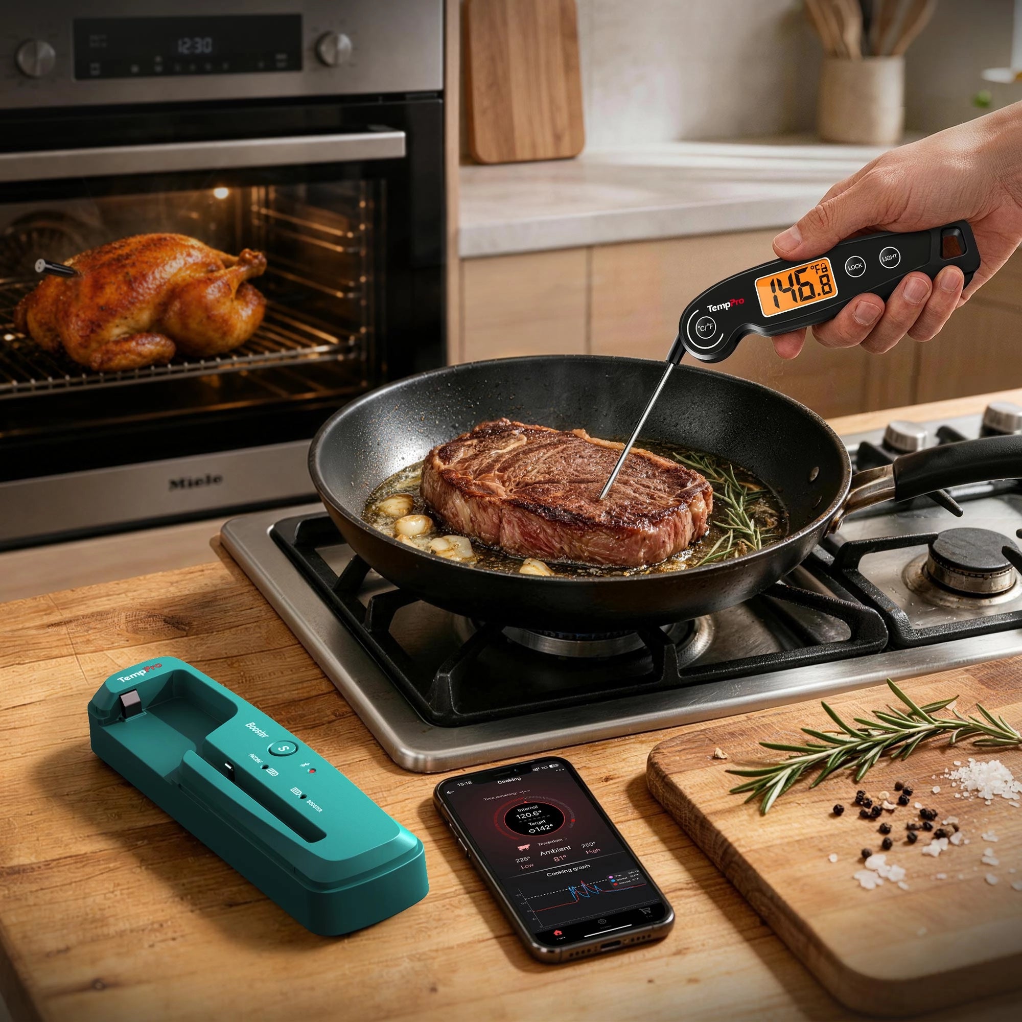 TempPro TempSpike TP961 termometro carne wireless pack 2 pezzi