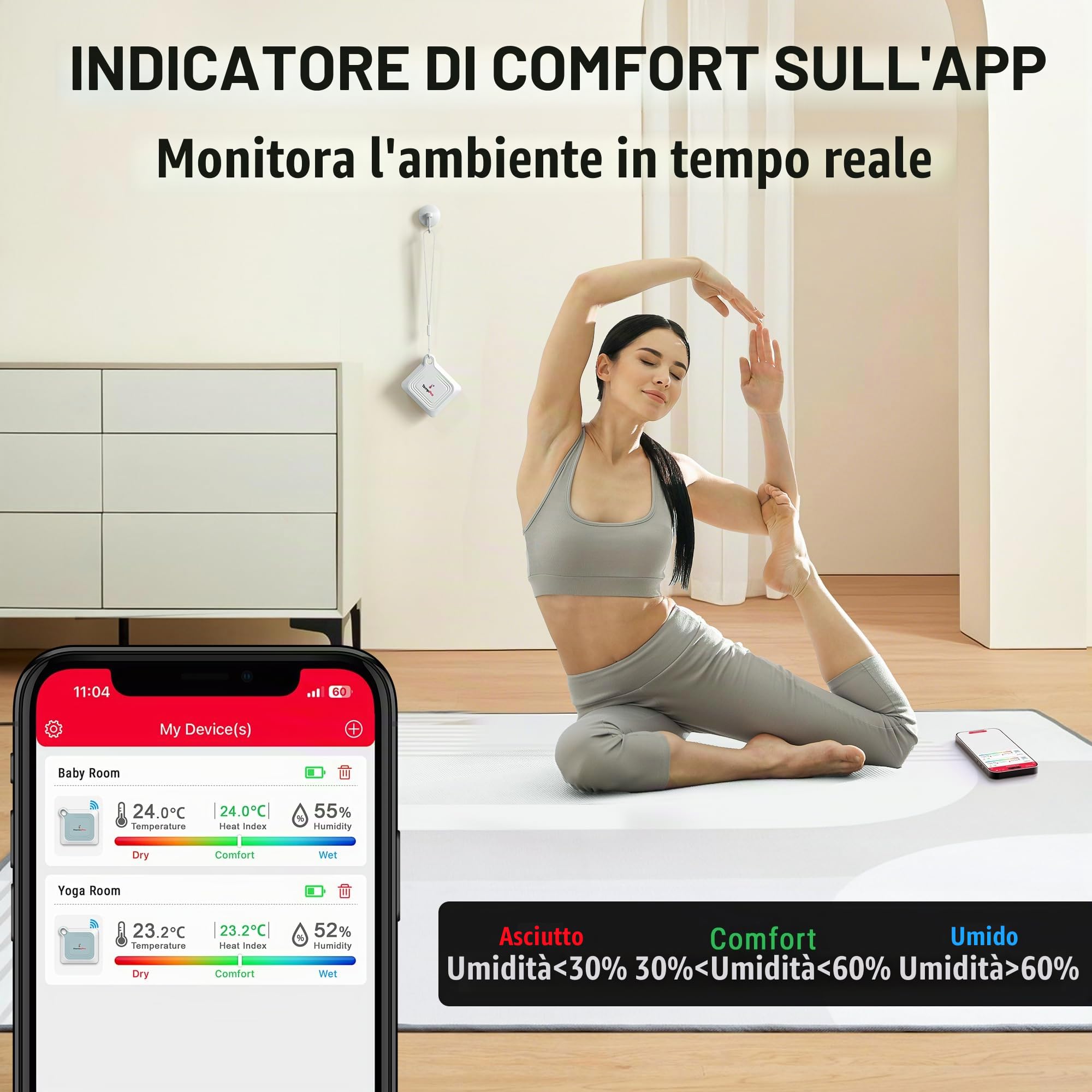 TempPro TP351 termoigrometro bluetooth 1 pezzo 80 m