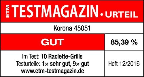 Korona 45051 raclette grill 8 persone pietra