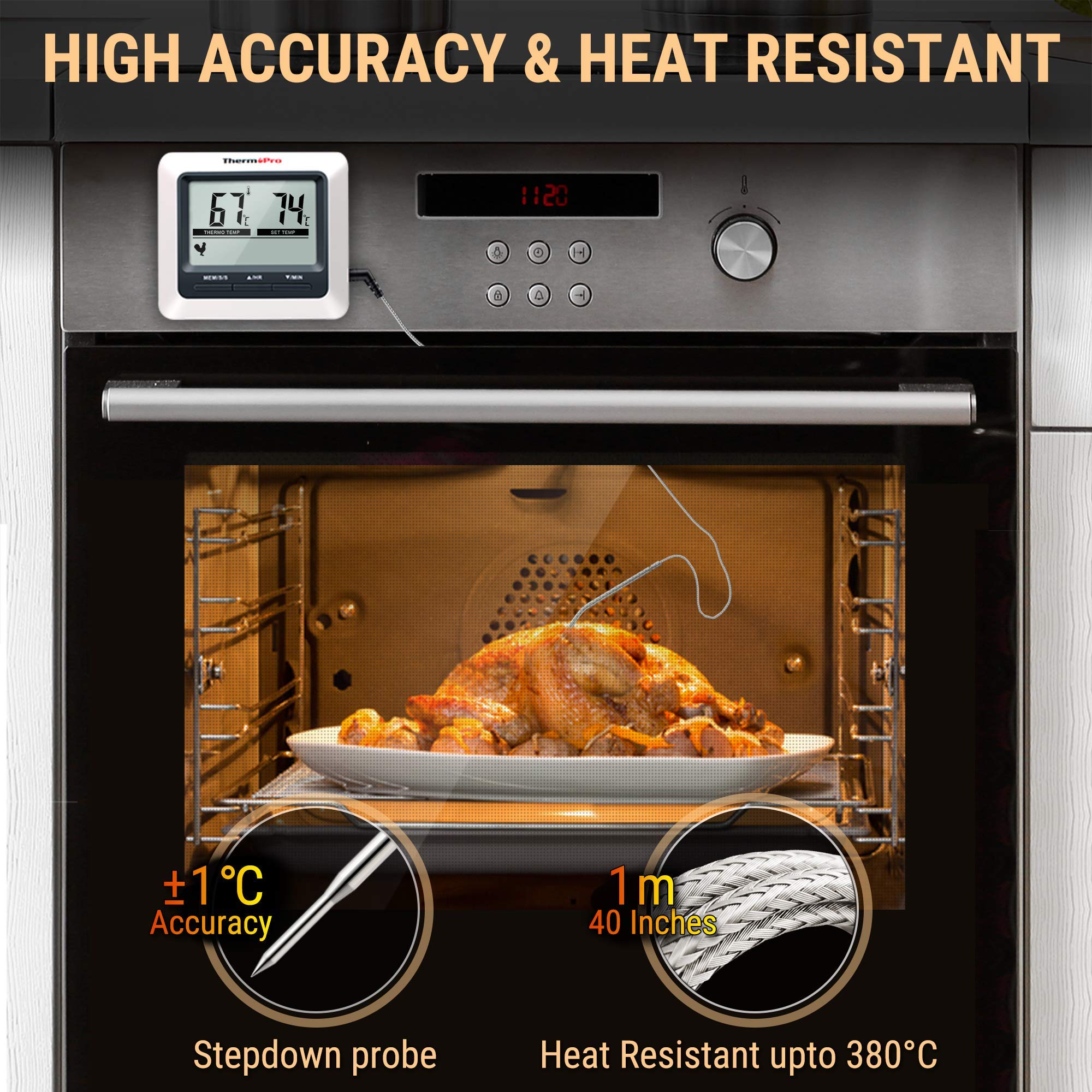 ThermoPro TP04 Termometro Carne Digitale Sonda Timer