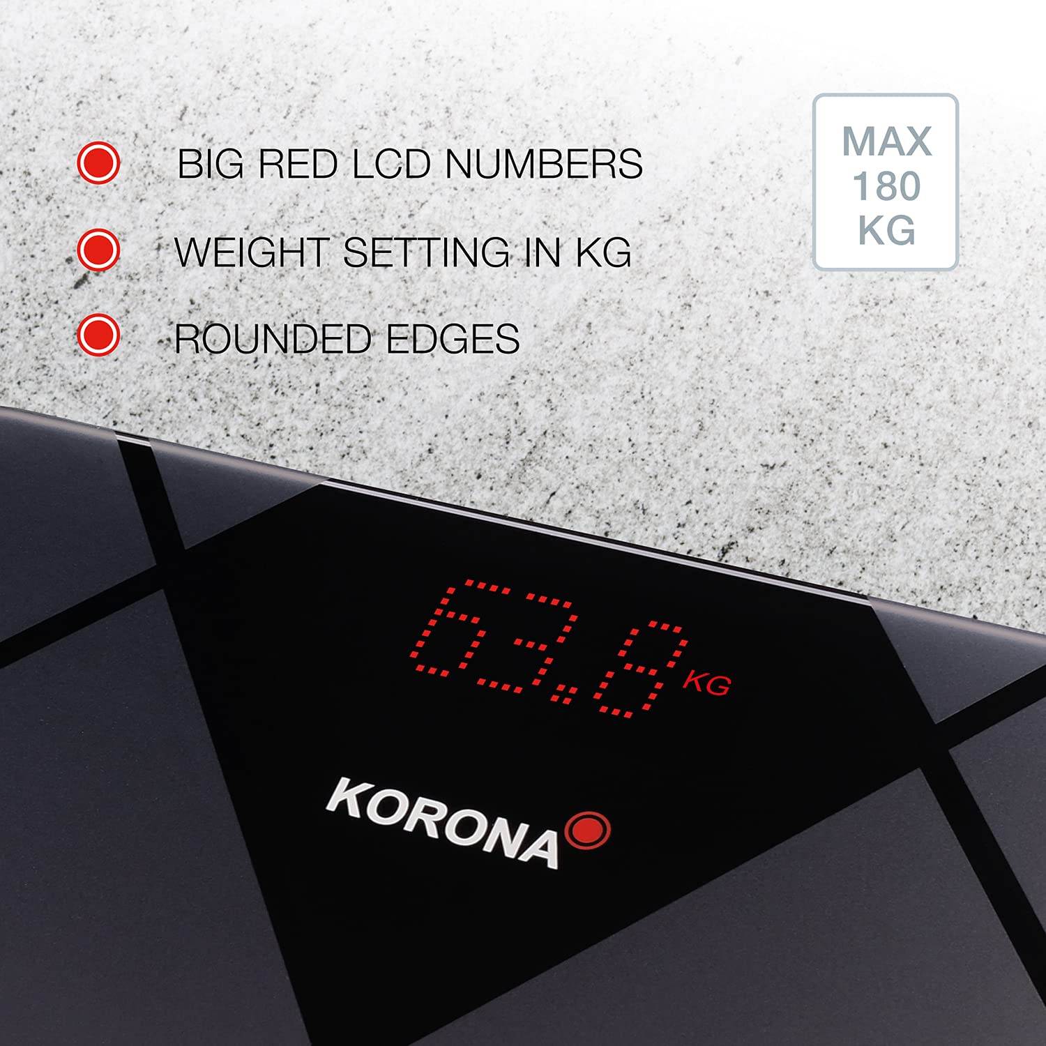 Korona Helena 73590 bilancia pesapersone nera 180 kg