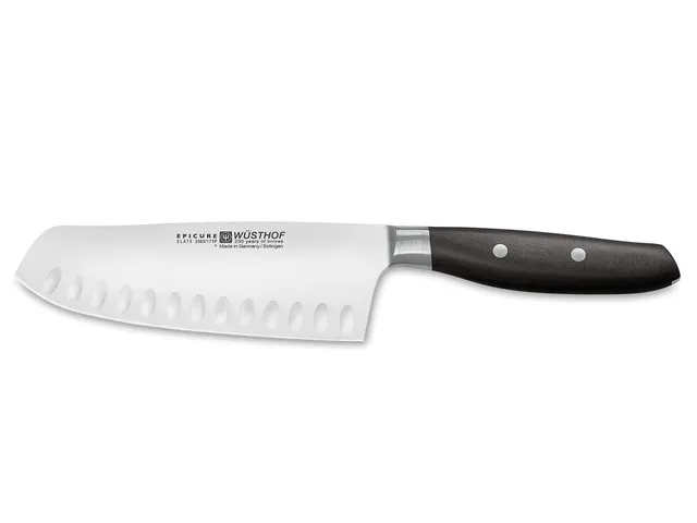 Wusthof Epicure Slate Santoku 17 cm Coltello Alveolato