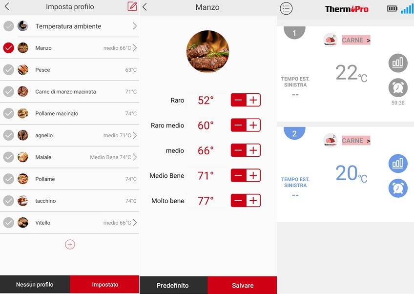 ThermoPro TP25 Termometro Carne Bluetooth 4 Sonde
