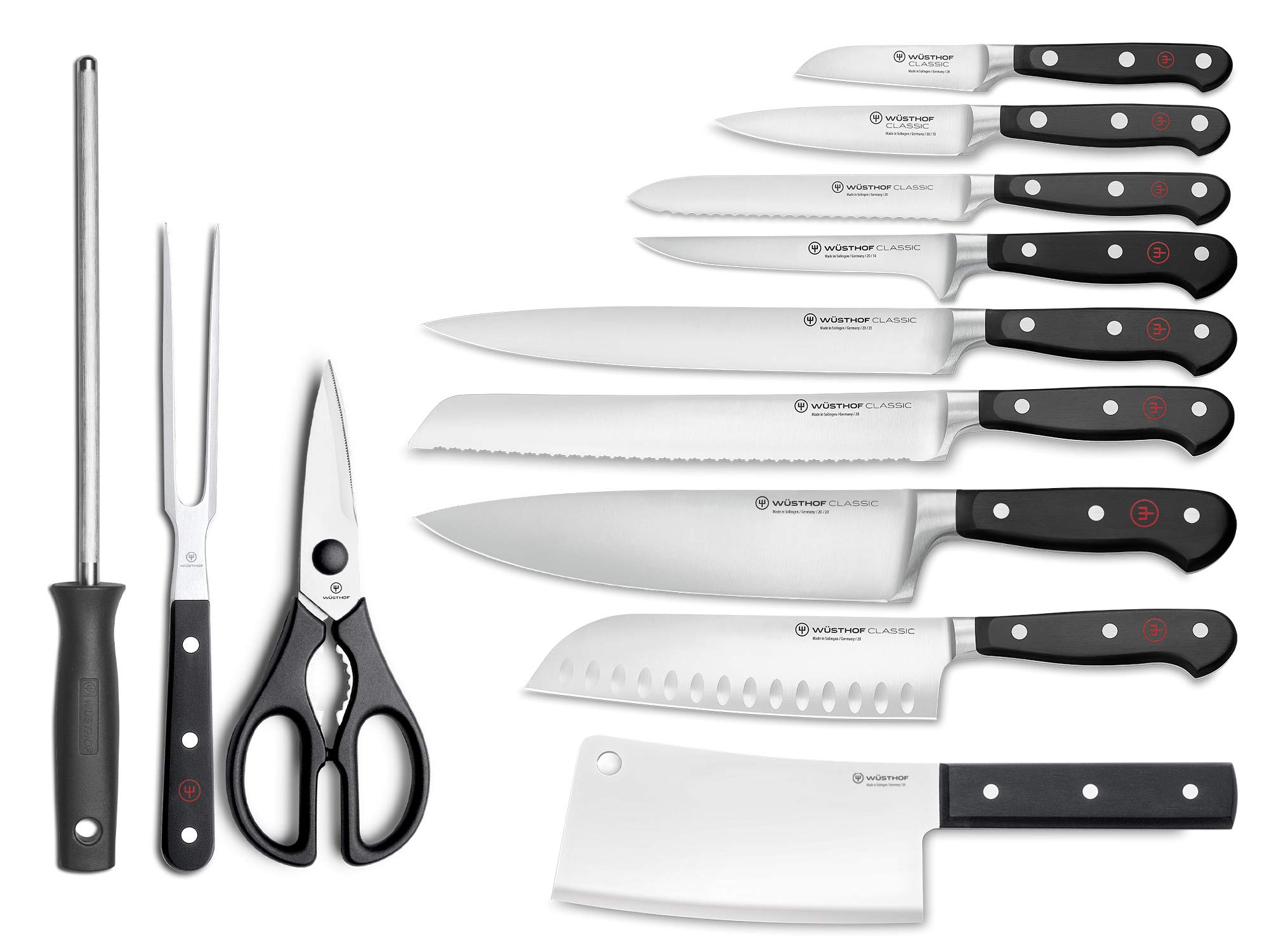 Wüsthof Classic Blocco Coltelli 12 Pezzi Ceppo Faggio Forgiati