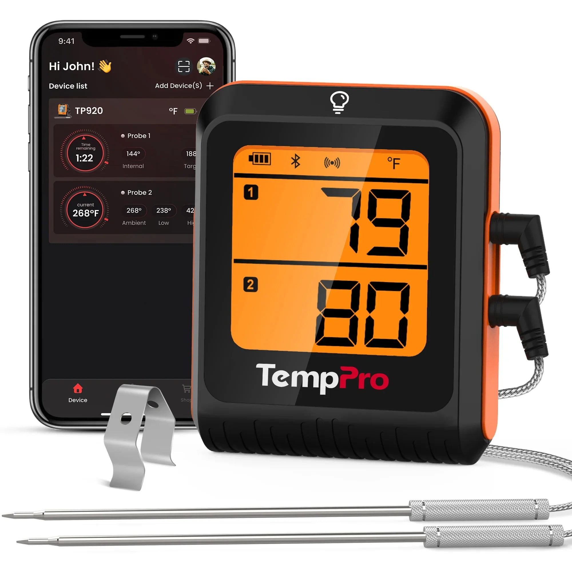Temppro Pitmaster Kit termometro carne wireless 4 pezzi