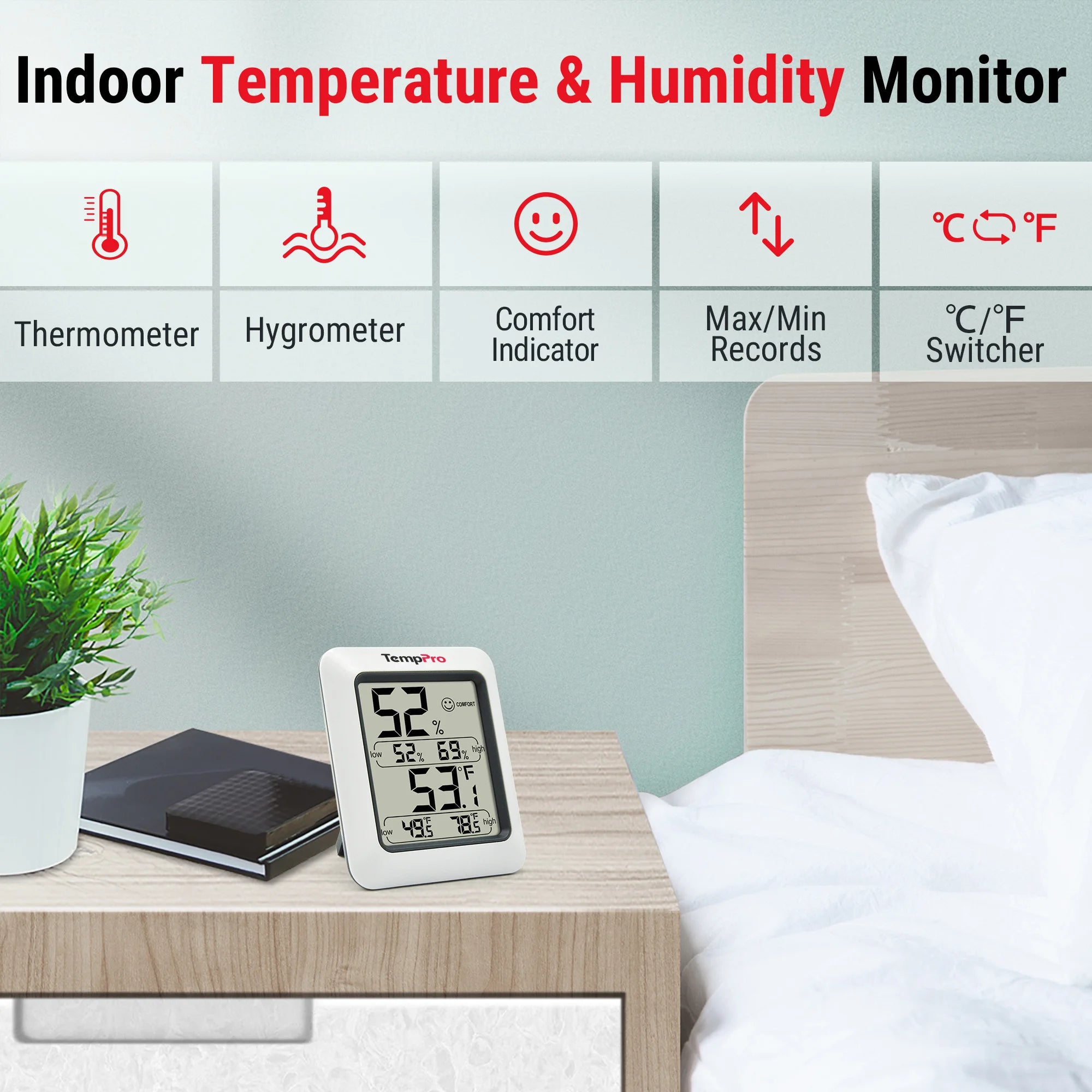 TempPro TempAir Core TP50 termometro igrometro 1 pz